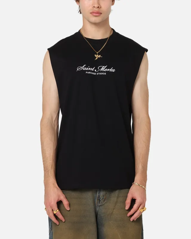 Saint Morta Studios Logo Oversized Muscle T-Shirt Black sold by Culture Kings