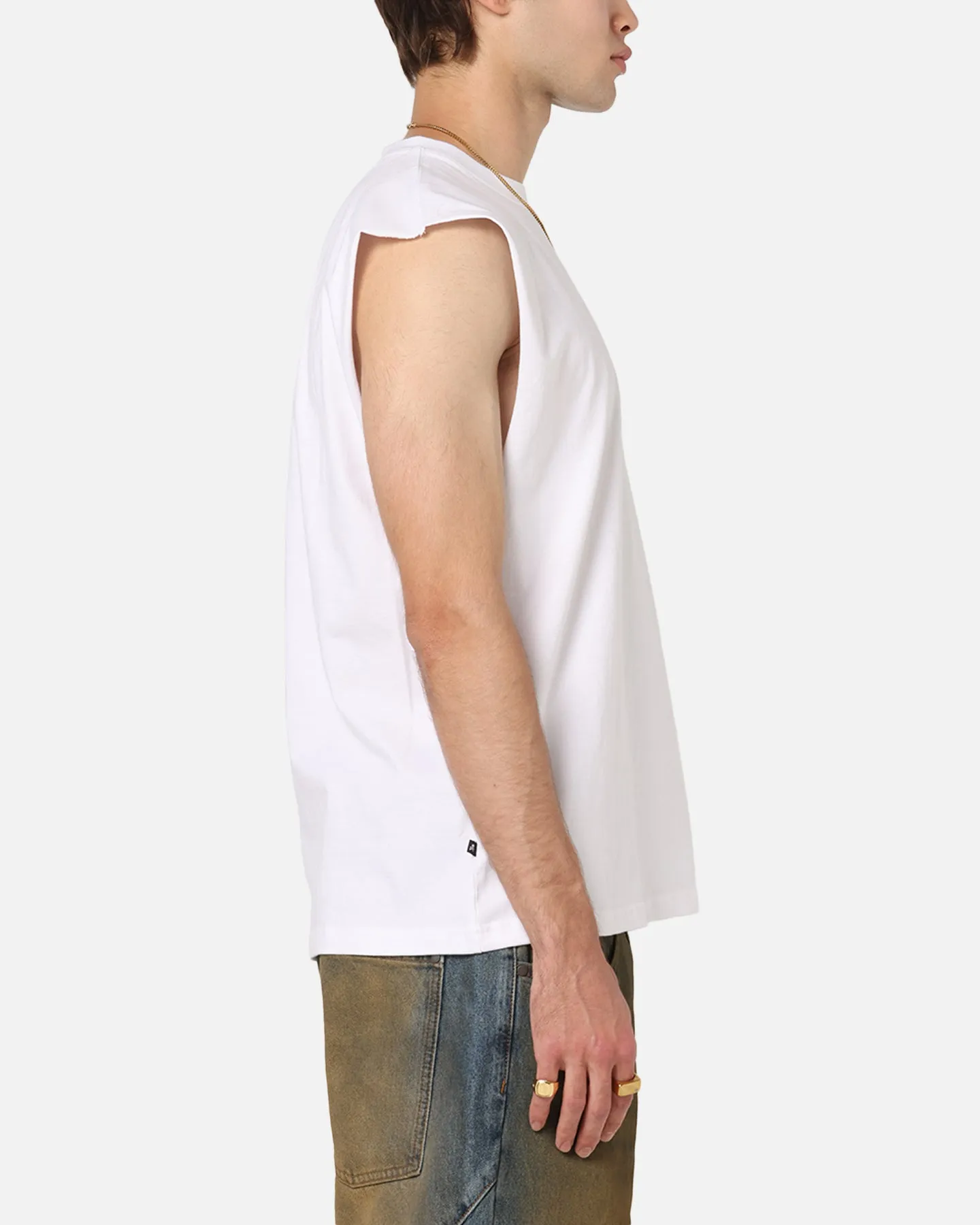 Saint Morta Scription Oversized Muscle T-Shirt White sold by Culture Kings product image thumbnail 4