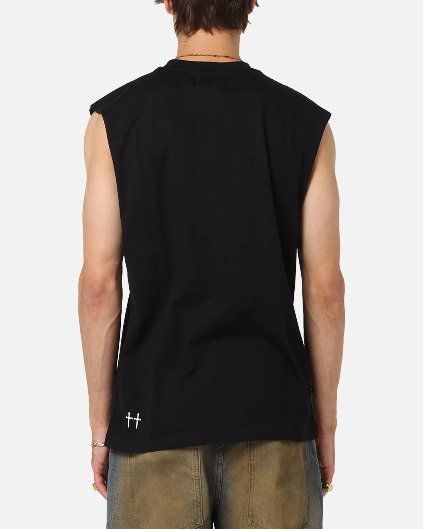 Saint Morta Scription Oversized Muscle T-Shirt Black sold by Culture Kings product image thumbnail 3