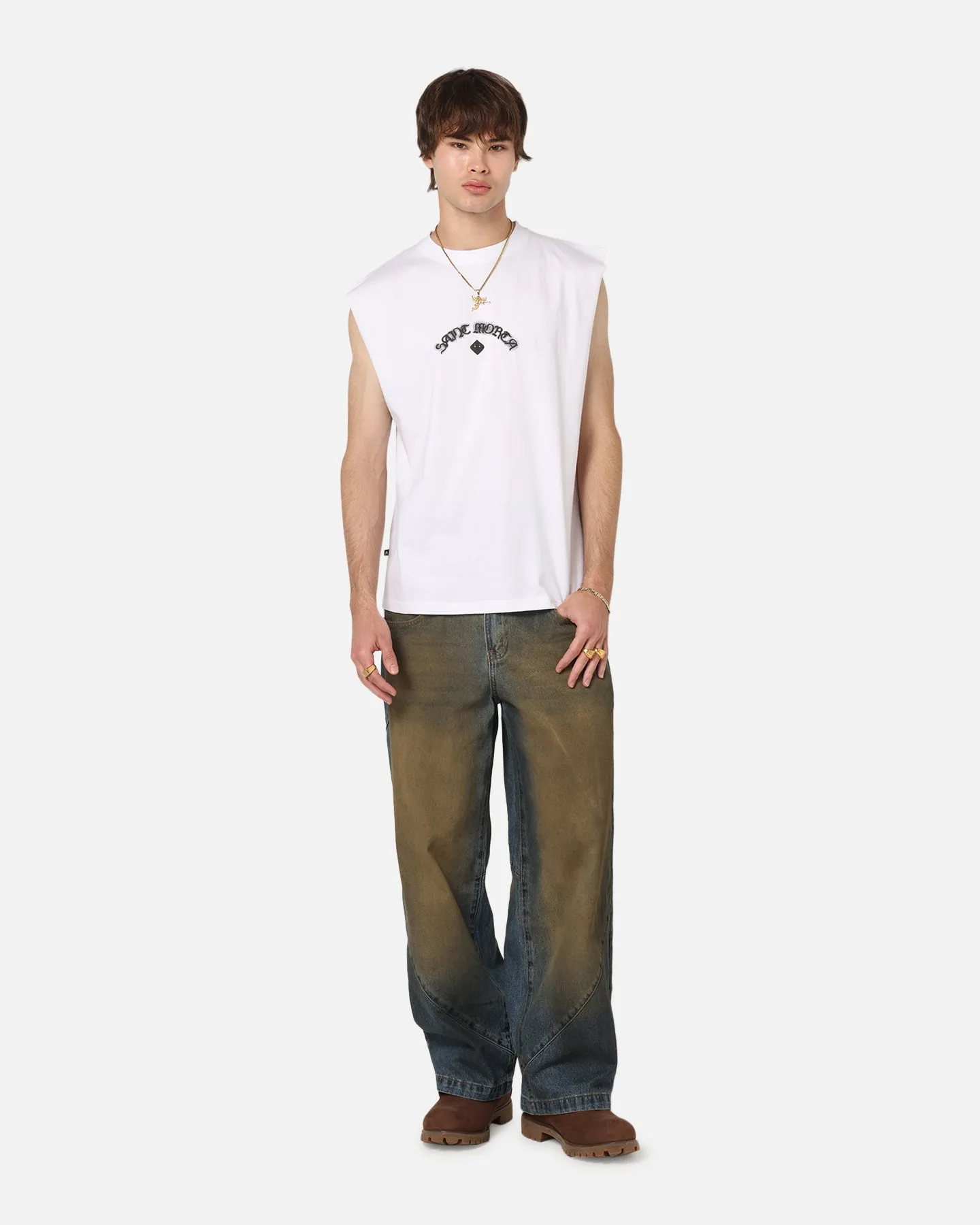 Saint Morta The Return Oversized Muscle T-Shirt White sold by Culture Kings product image thumbnail 2