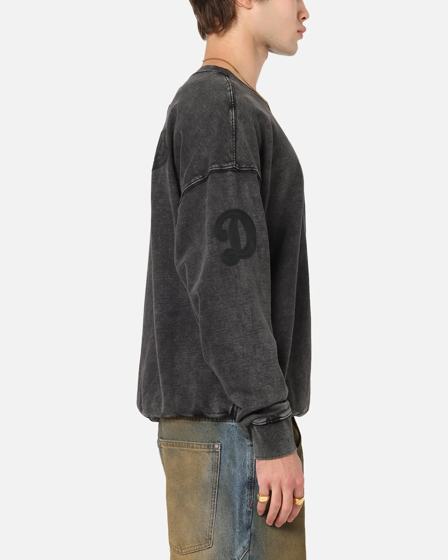 Pro Standard Los Angeles Dodgers 'Wash Vanguard' Fleece Crewneck Washed Black sold by Culture Kings product image thumbnail 5