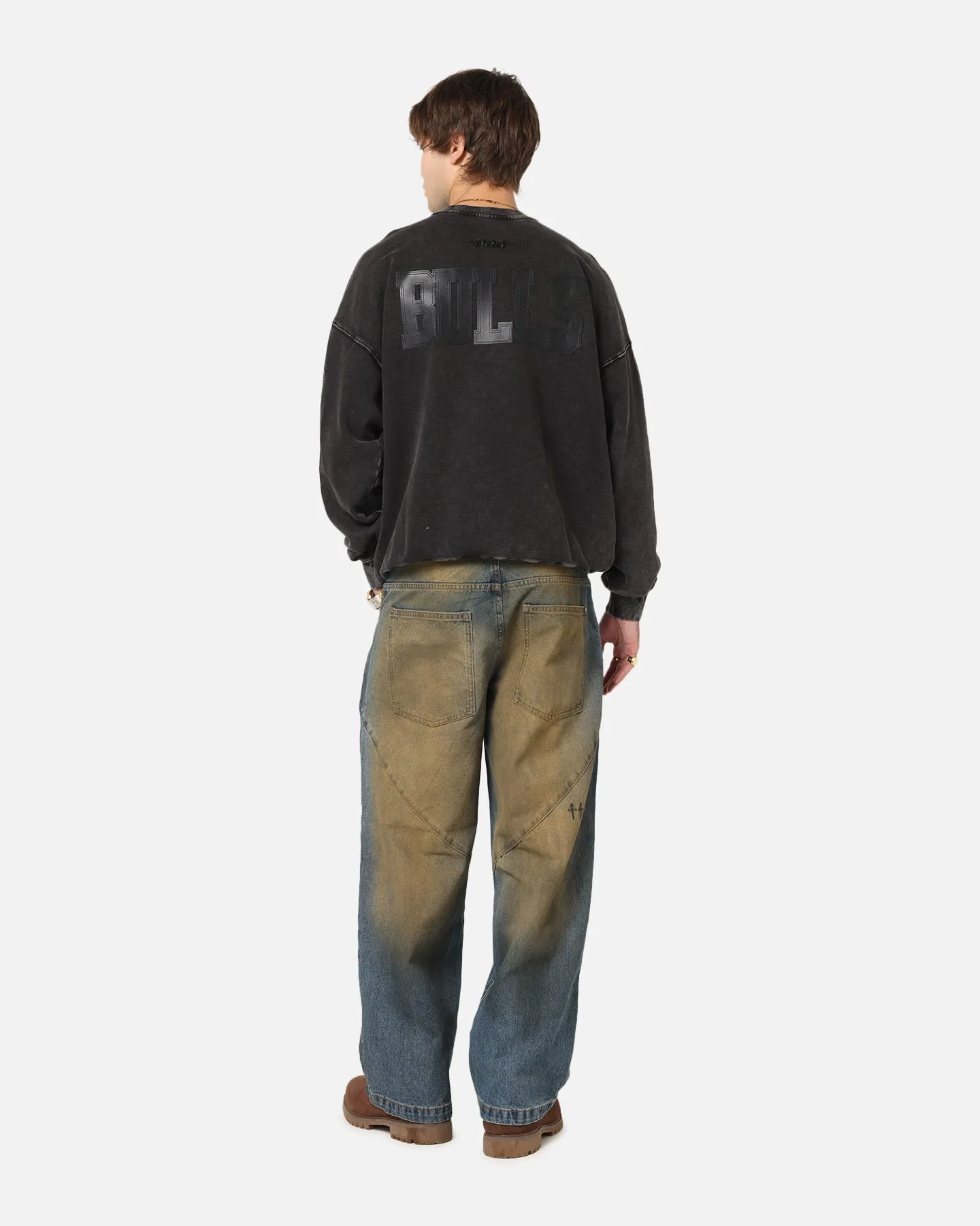 Pro Standard Chicago Bulls 'Wash Vanguard' Fleece Crewneck Washed Black sold by Culture Kings product image thumbnail 4