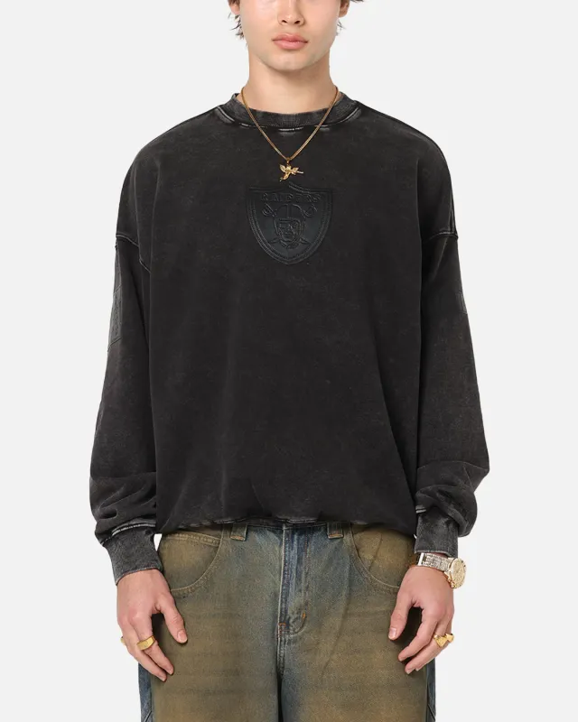 Pro Standard Las Vegas Raiders 'Wash Vanguard' Fleece Crewneck Washed Black sold by Culture Kings
