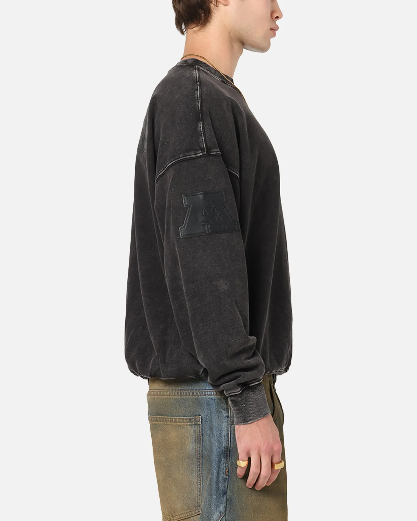 Pro Standard Las Vegas Raiders 'Wash Vanguard' Fleece Crewneck Washed Black sold by Culture Kings product image thumbnail 5