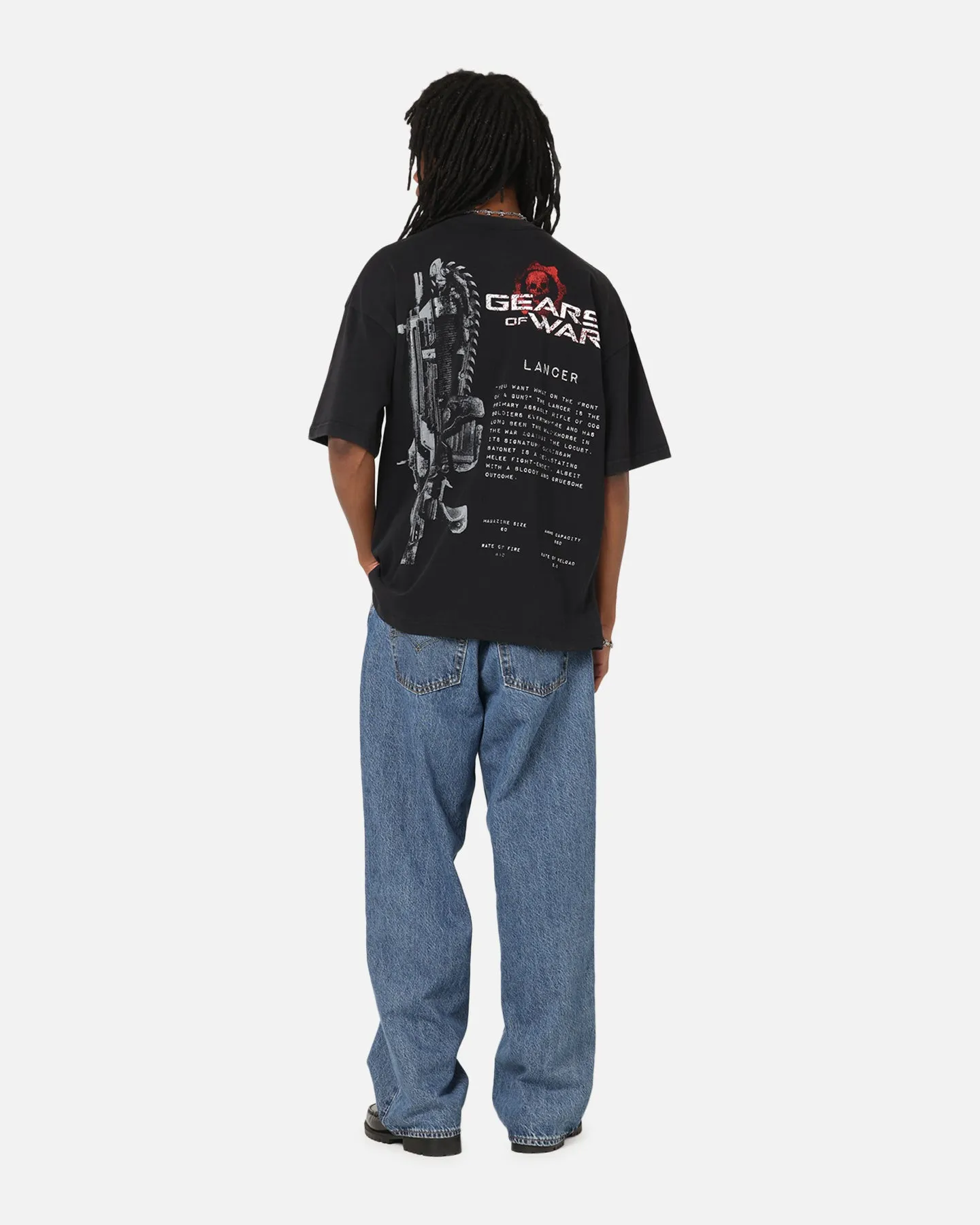 73Studio X Gears Of War Lancer Vintage T-Shirt Black Acidwash sold by Culture Kings product image thumbnail 3