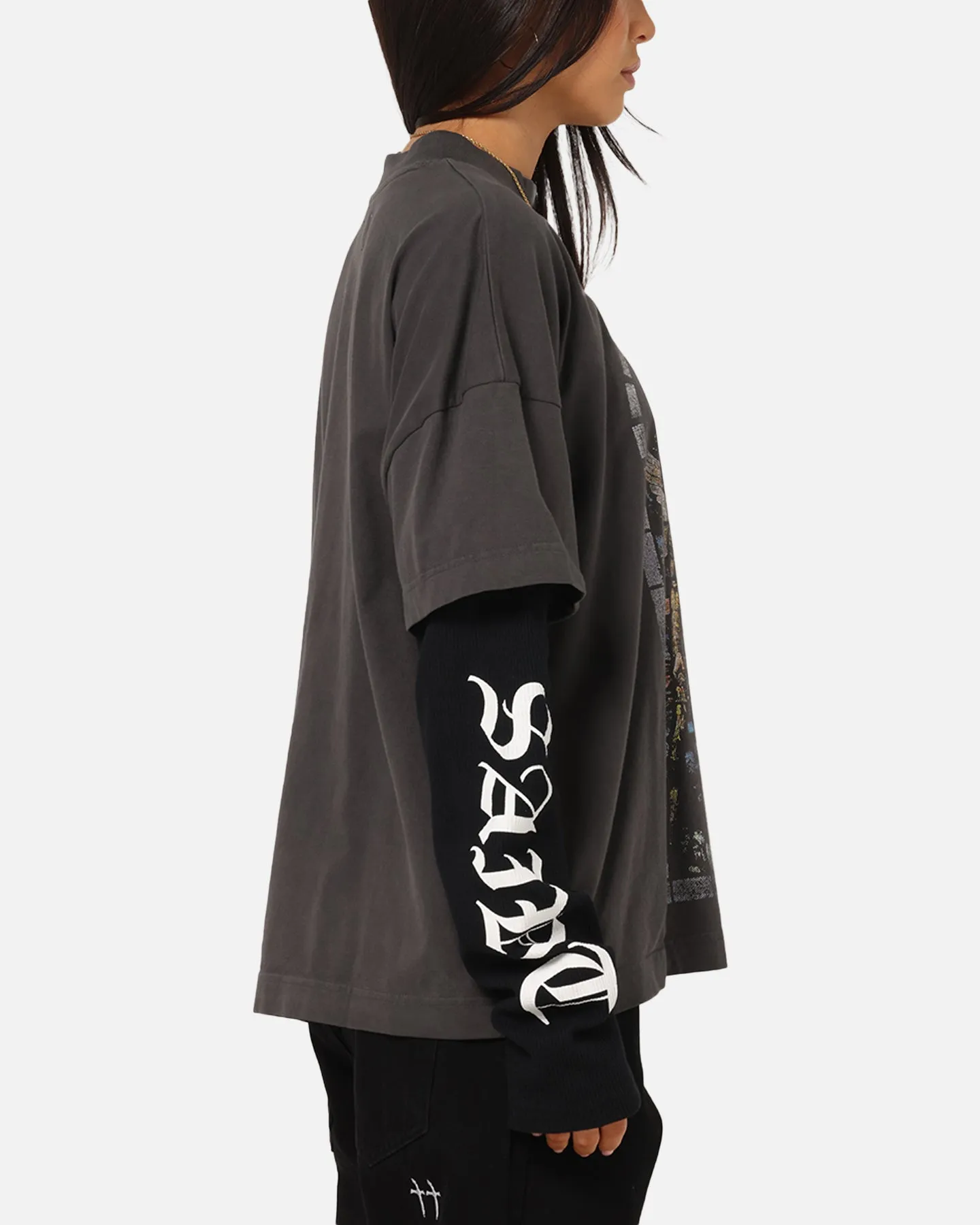 Saint Morta Kingdomcome Long Sleeve T-Shirt Washed Charcoal sold by Culture Kings product image thumbnail 4