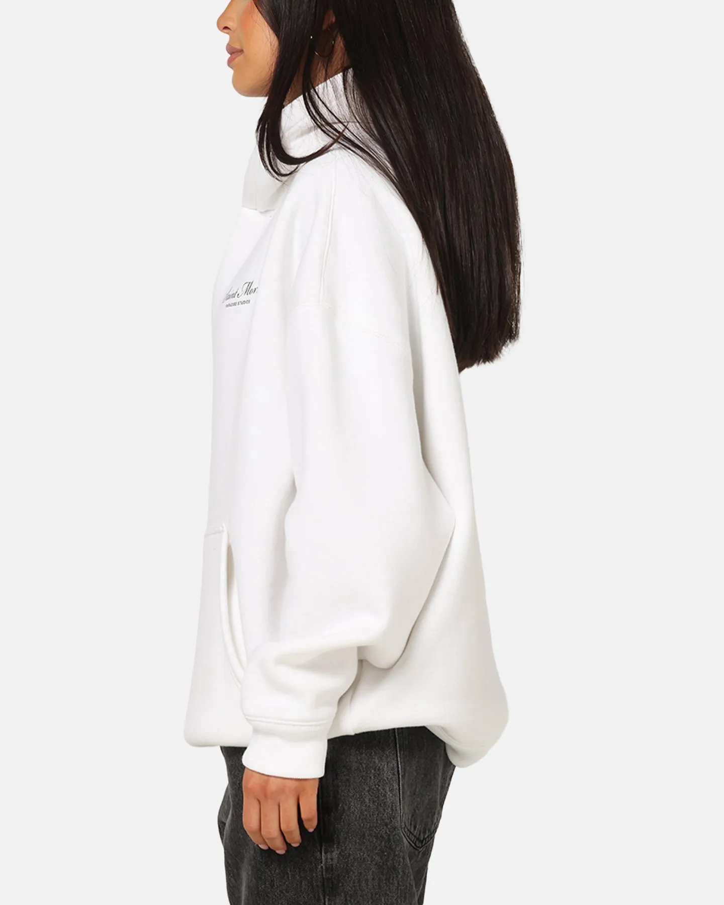 Saint Morta Studios Logo Boxy Hoodie White sold by Culture Kings product image thumbnail 4