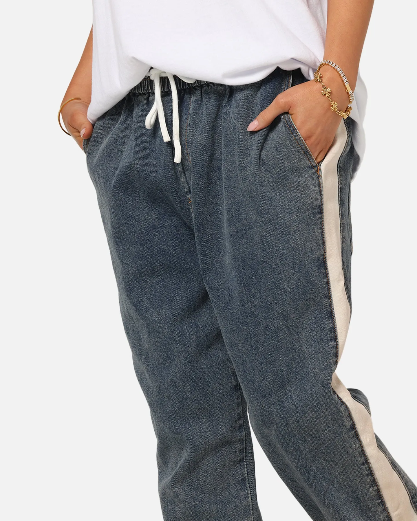 Saint Morta Sidewinder Denim Joggers Dirty Denim sold by Culture Kings product image thumbnail 4