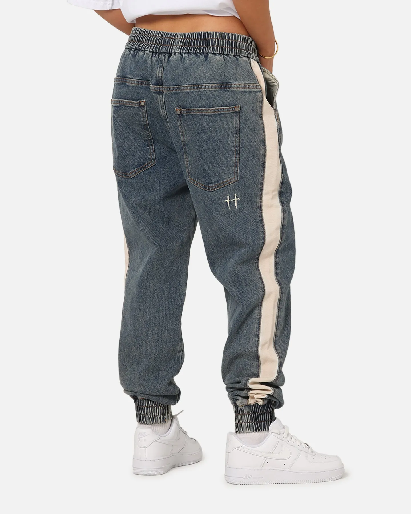 Saint Morta Sidewinder Denim Joggers Dirty Denim sold by Culture Kings product image thumbnail 5