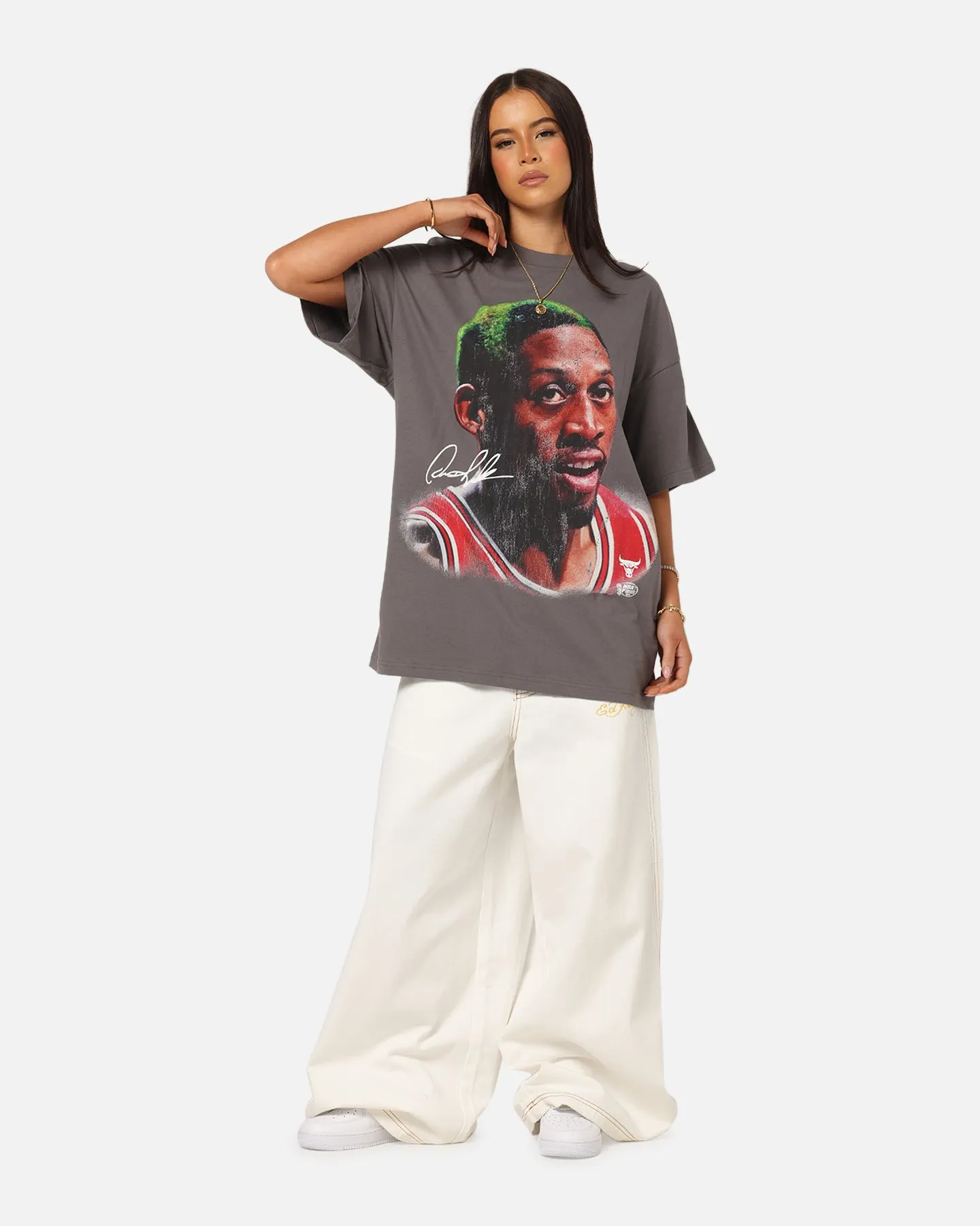 Mitchell & Ness Chicago Bulls Dennis Rodman Big Head T-Shirt Charcoal Grey sold by Culture Kings product image thumbnail 2
