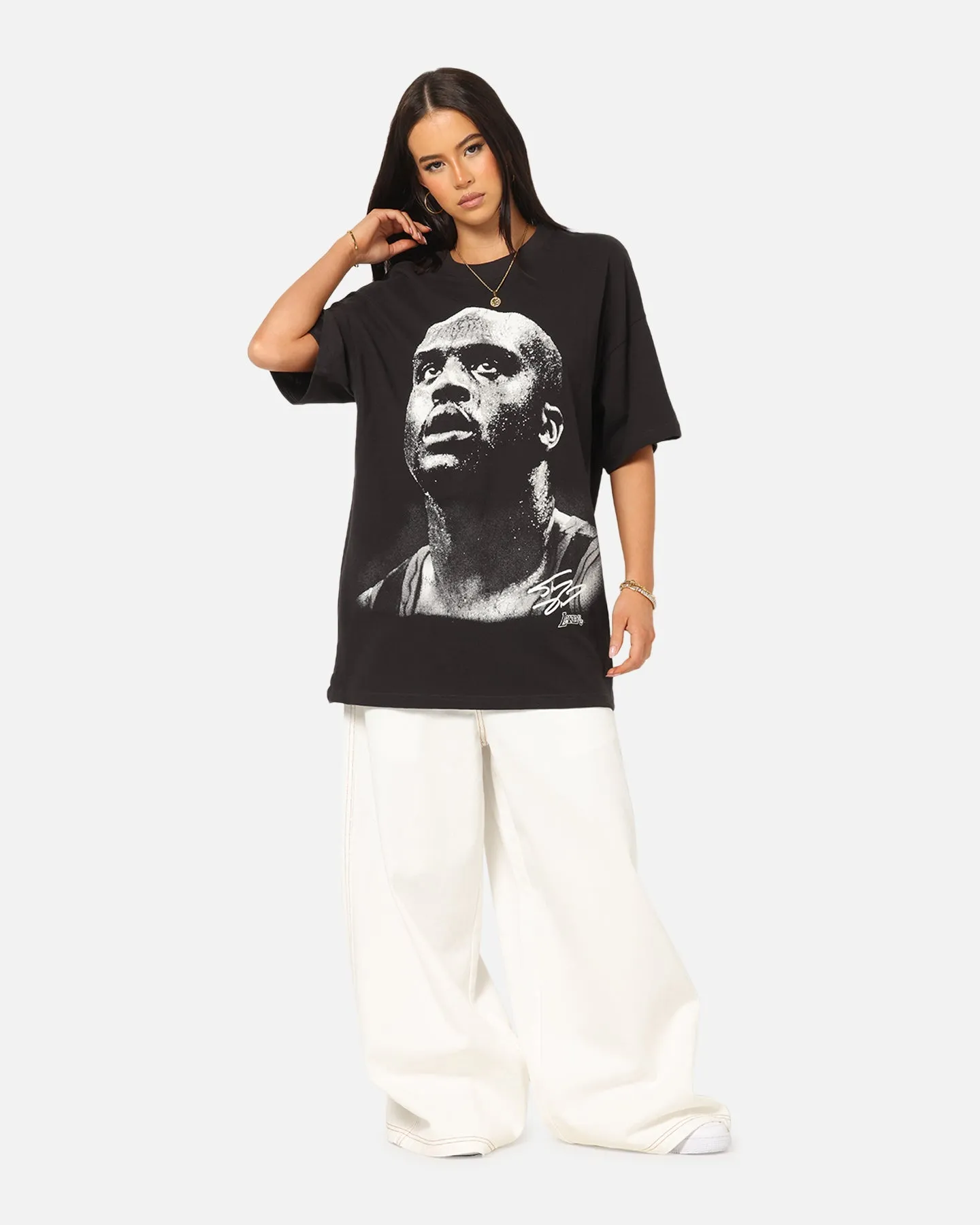 Mitchell & Ness Los Angeles Lakers Shaquille O'Neal Big Head T-Shirt Faded Black sold by Culture Kings product image thumbnail 2