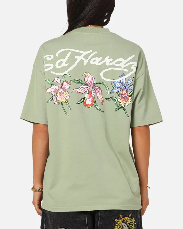 Ed Hardy Flowers T-Shirt Sage sold by Culture Kings