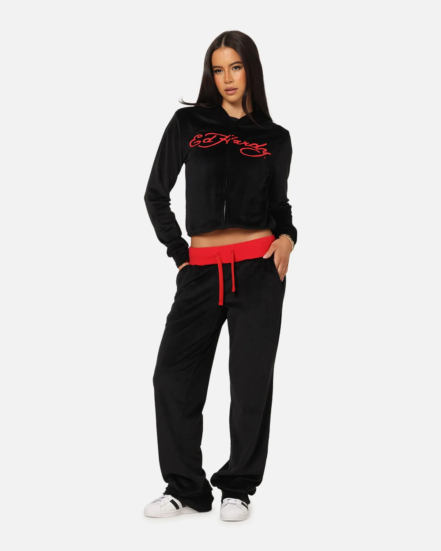 Ed Hardy Women's Cropped Hoodie Black/Red sold by Culture Kings product image thumbnail 3