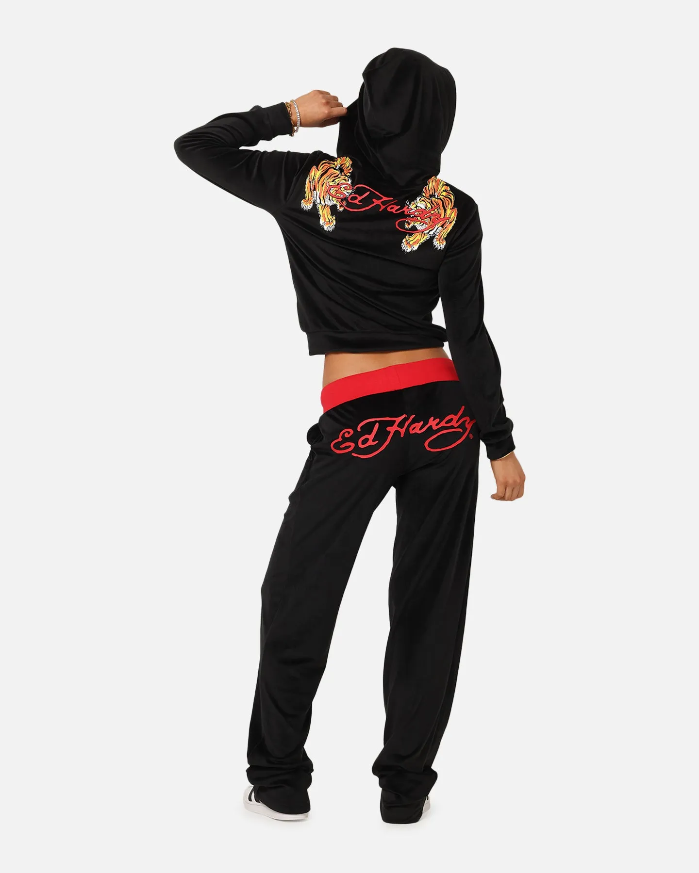 Ed Hardy Women's Cropped Hoodie Black/Red sold by Culture Kings product image thumbnail 4