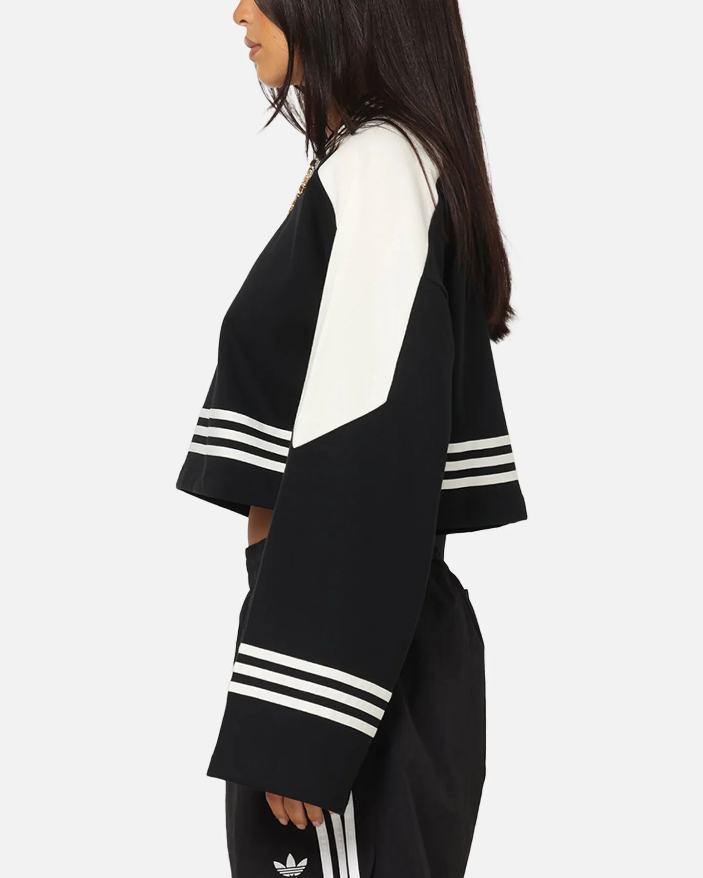 Adidas Women's Crew Sweatshirt Black/Off White sold by Culture Kings product image thumbnail 5