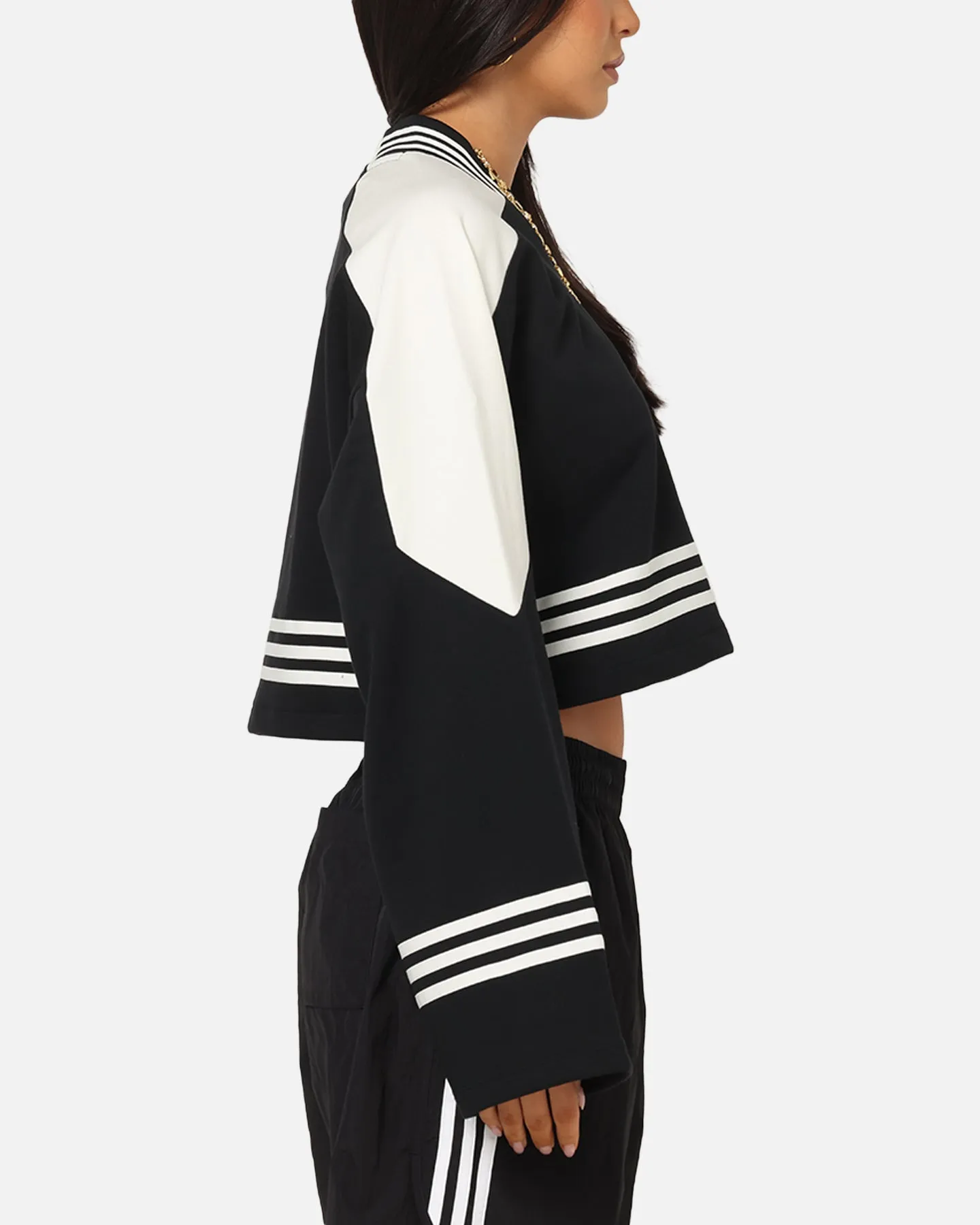 Adidas Women's Crew Sweatshirt Black/Off White sold by Culture Kings product image thumbnail 4