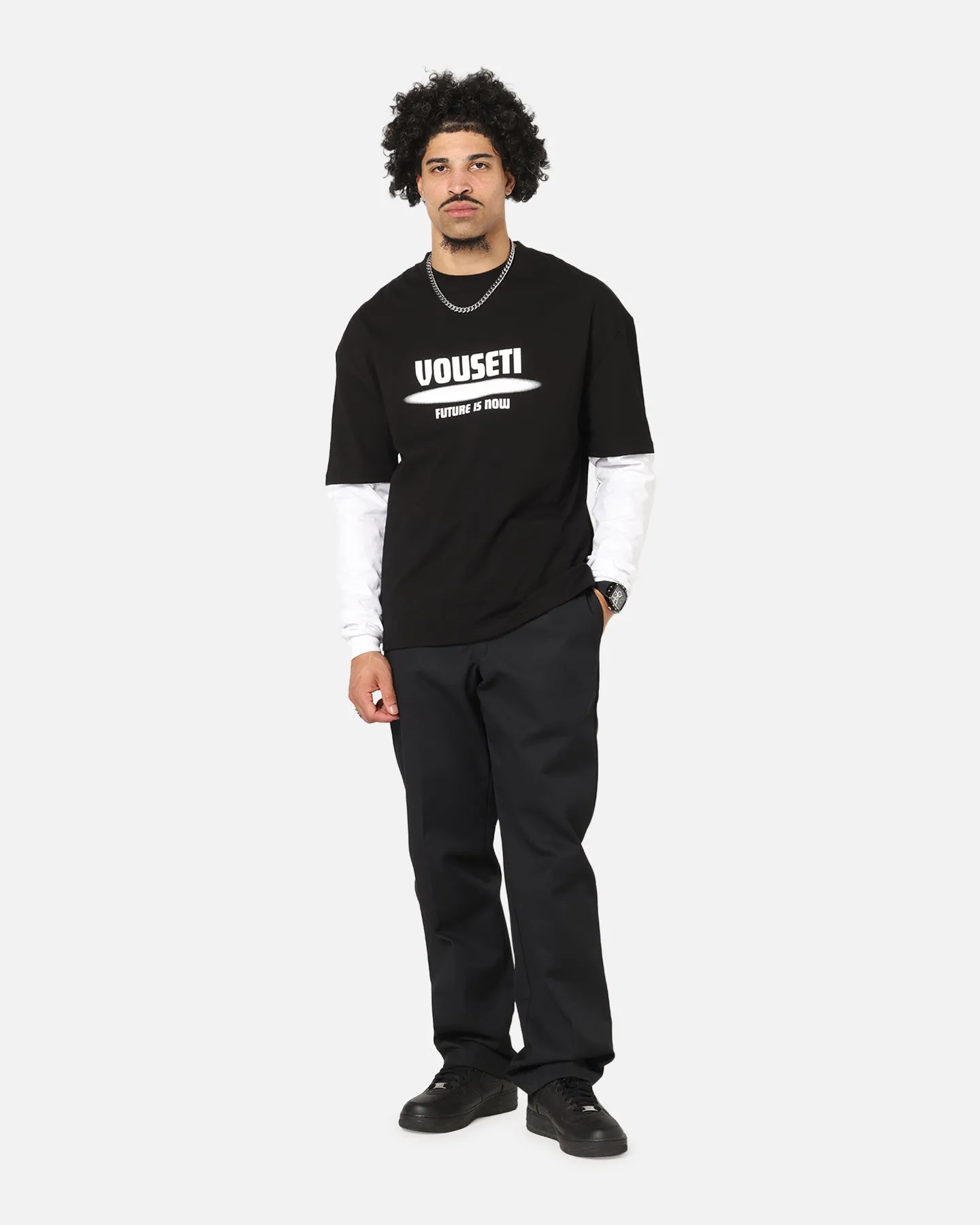 Vouseti Future Is Now Long Sleeve T-Shirt Black sold by Culture Kings product image thumbnail 2