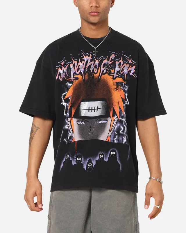 73Studio X Naruto Shippuden Paths Of Pain Vintage T-Shirt Black Acidwash sold by Culture Kings