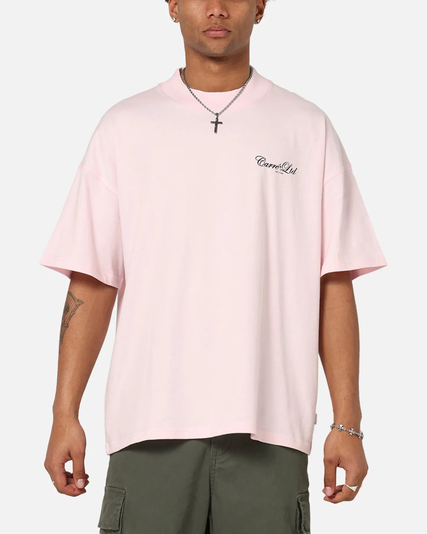 Carre Side Script Oversized T-Shirt Pink sold by Culture Kings product image thumbnail 2