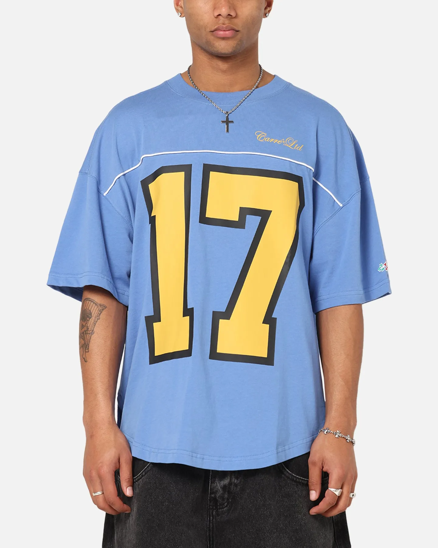 Carre Hitta Grid Iron T-Shirt Blue/Yellow sold by Culture Kings