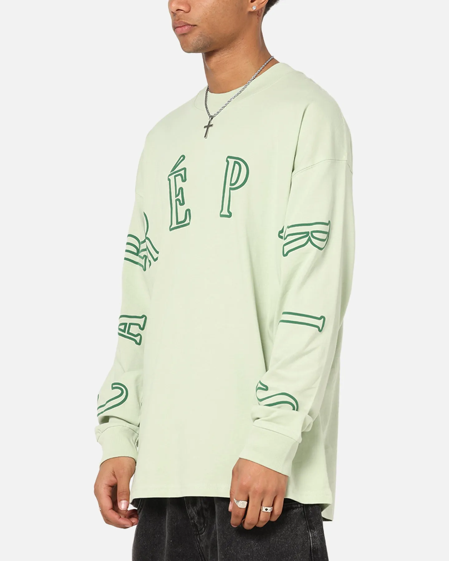 Carre Global Oversized Long Sleeve T-Shirt Sage sold by Culture Kings product image thumbnail 5