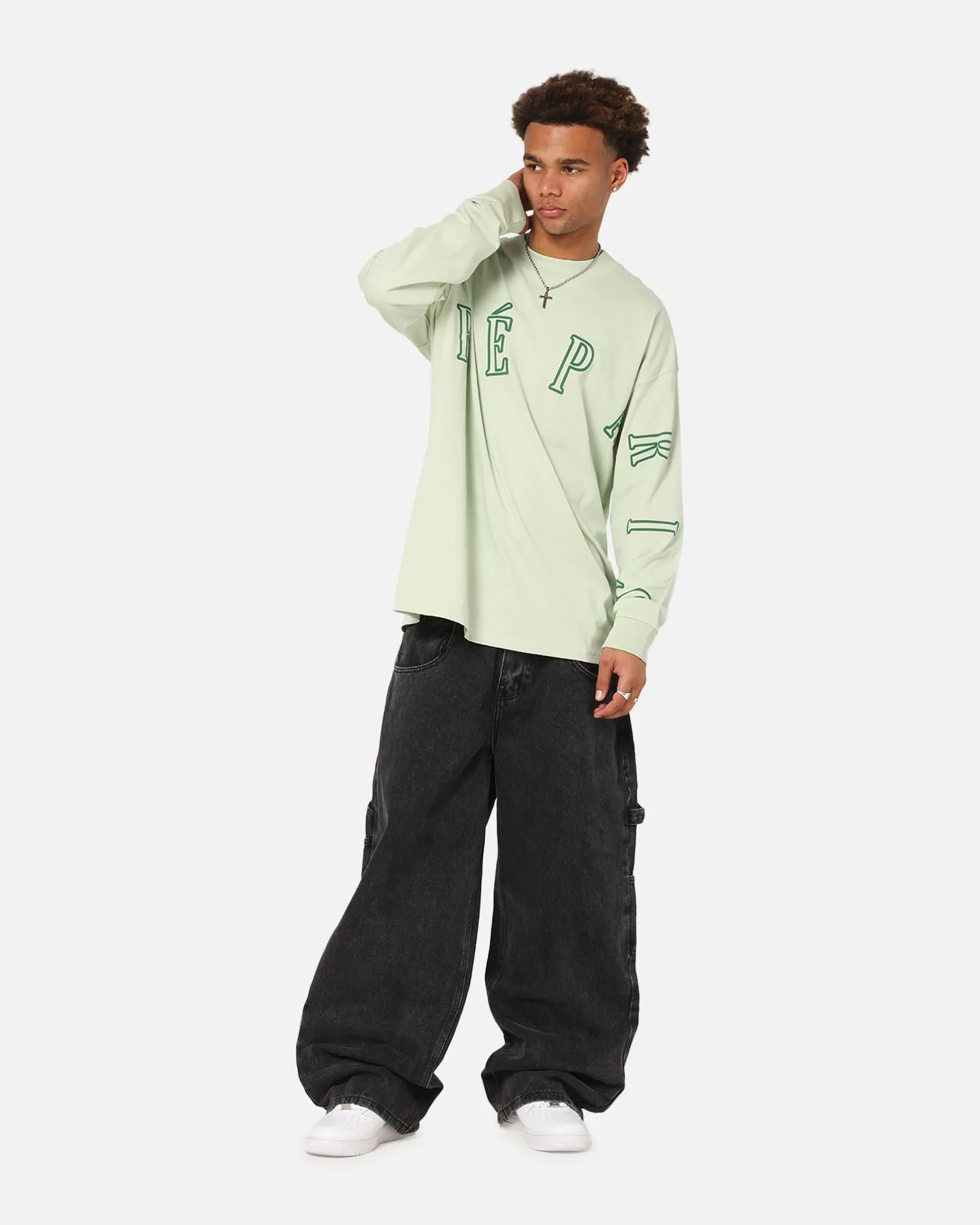 Carre Global Oversized Long Sleeve T-Shirt Sage sold by Culture Kings product image thumbnail 2