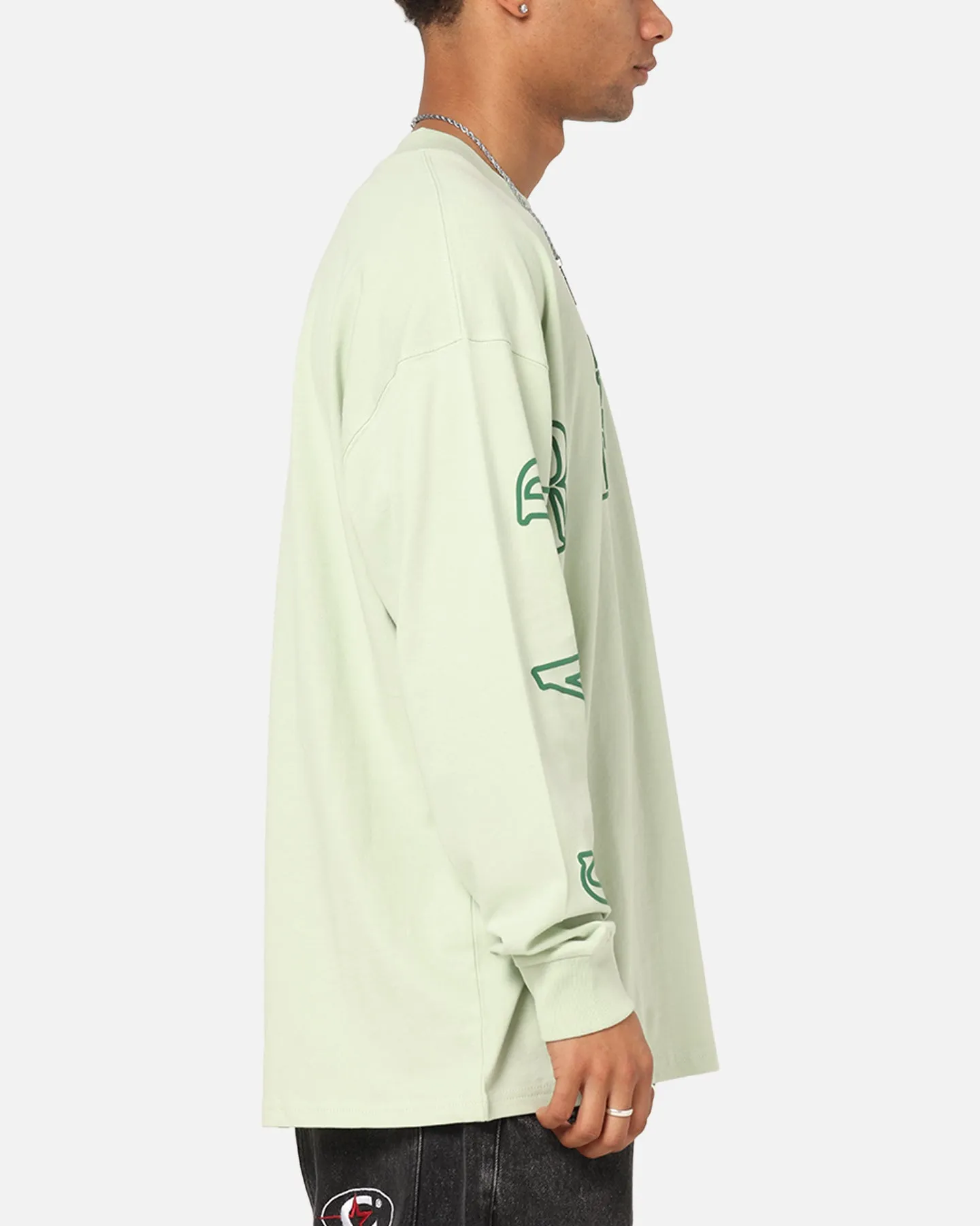 Carre Global Oversized Long Sleeve T-Shirt Sage sold by Culture Kings product image thumbnail 4