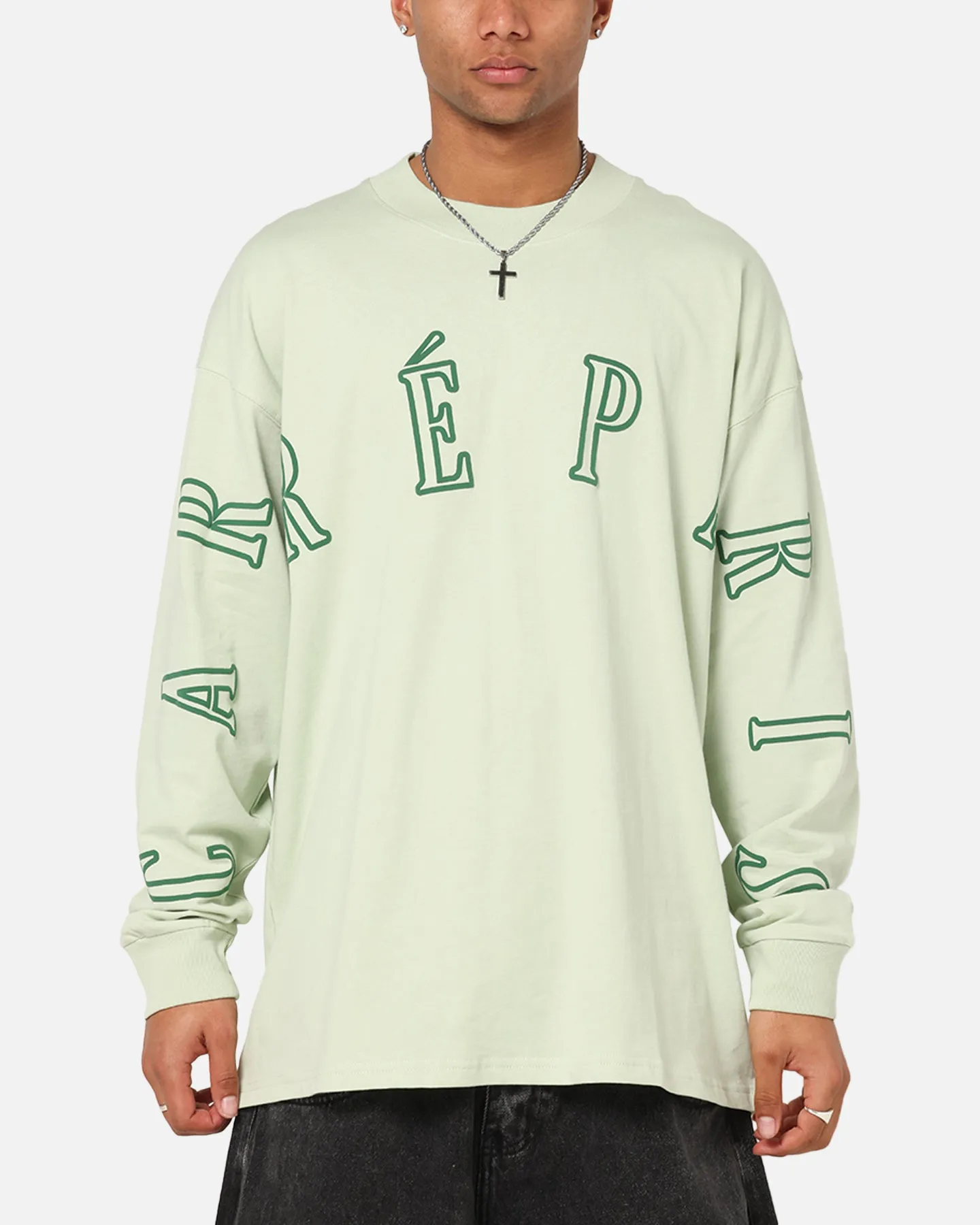 Carre Global Oversized Long Sleeve T-Shirt Sage sold by Culture Kings