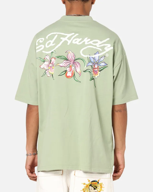 Ed Hardy Flowers T-Shirt Sage sold by Culture Kings