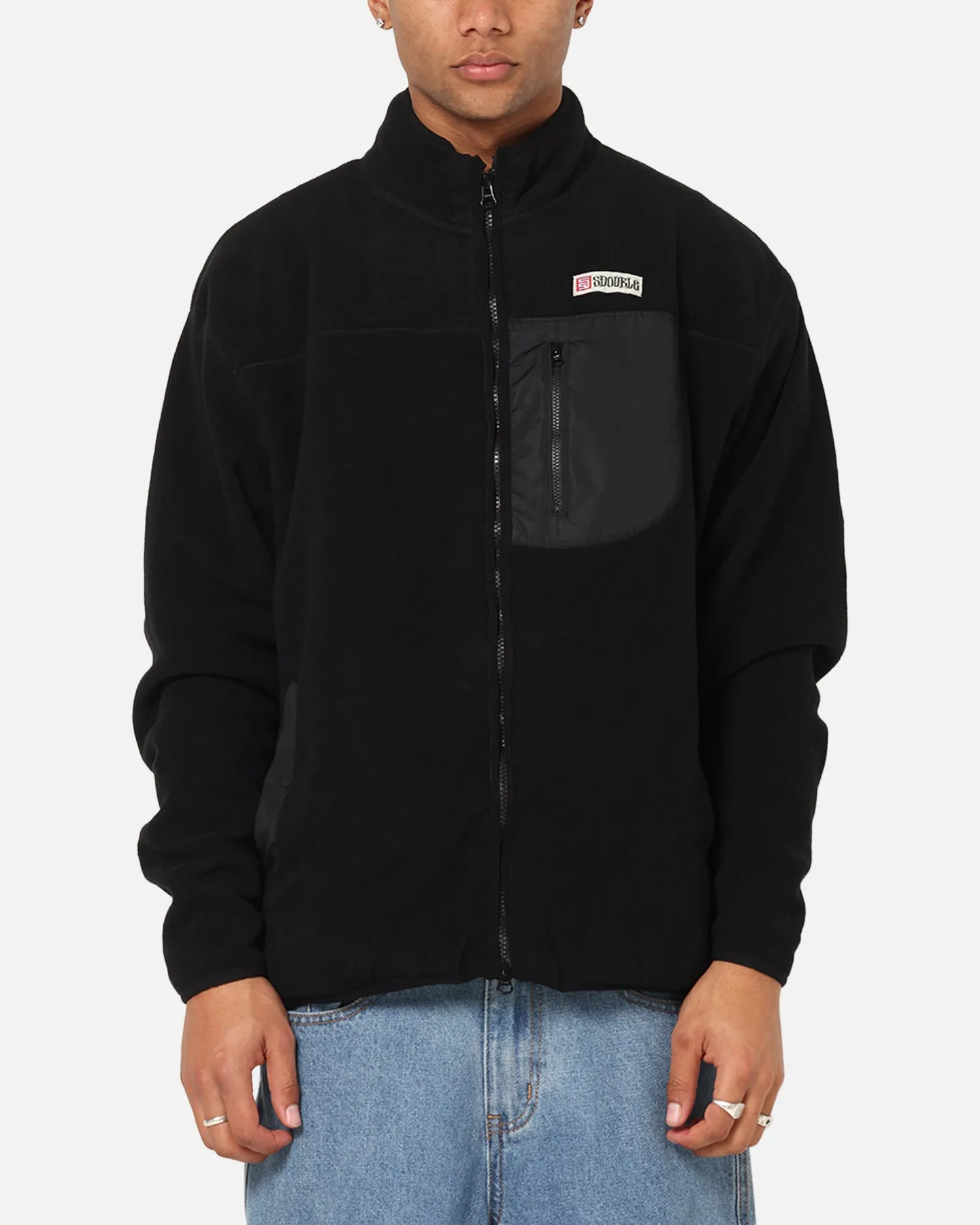 S Double Polar Fleece Jacket Black sold by Culture Kings