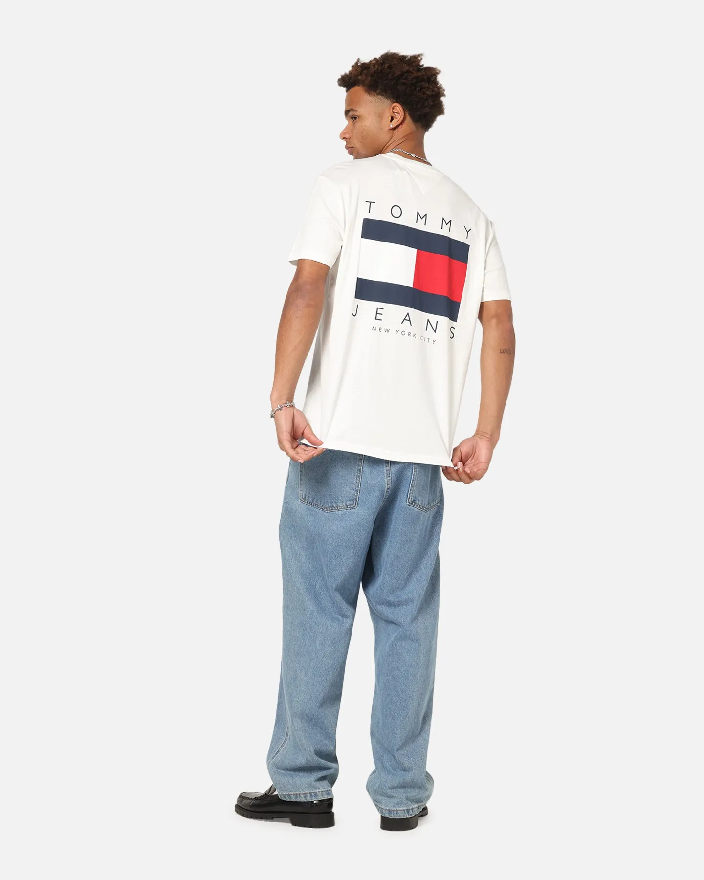 Tommy Jeans Regular Flag Graphic T-Shirt Ecru sold by Culture Kings product image thumbnail 3