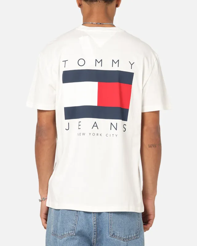 Tommy Jeans Regular Flag Graphic T-Shirt Ecru sold by Culture Kings