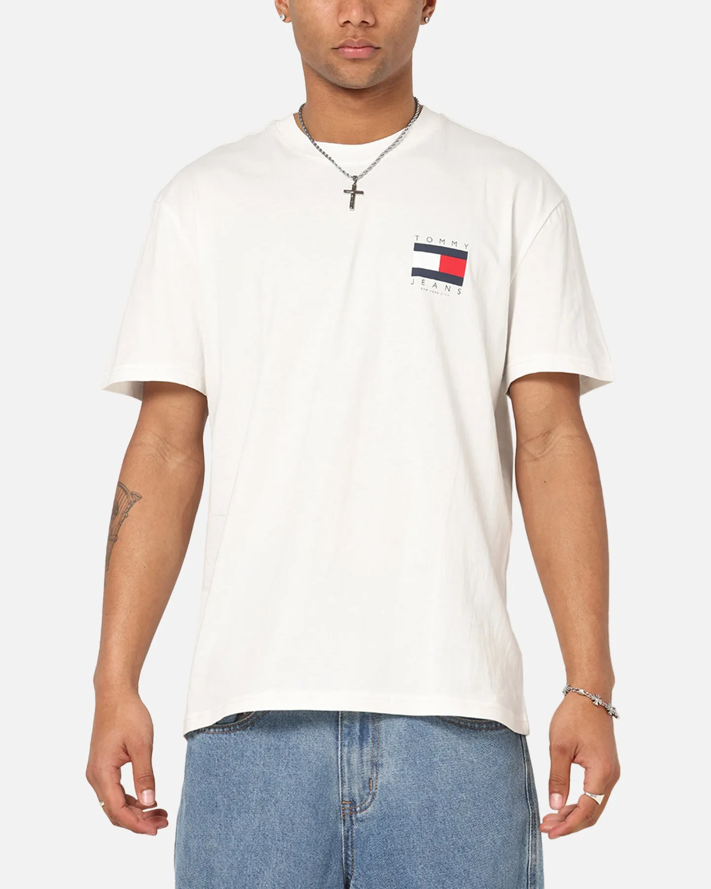 Tommy Jeans Regular Flag Graphic T-Shirt Ecru sold by Culture Kings product image thumbnail 2