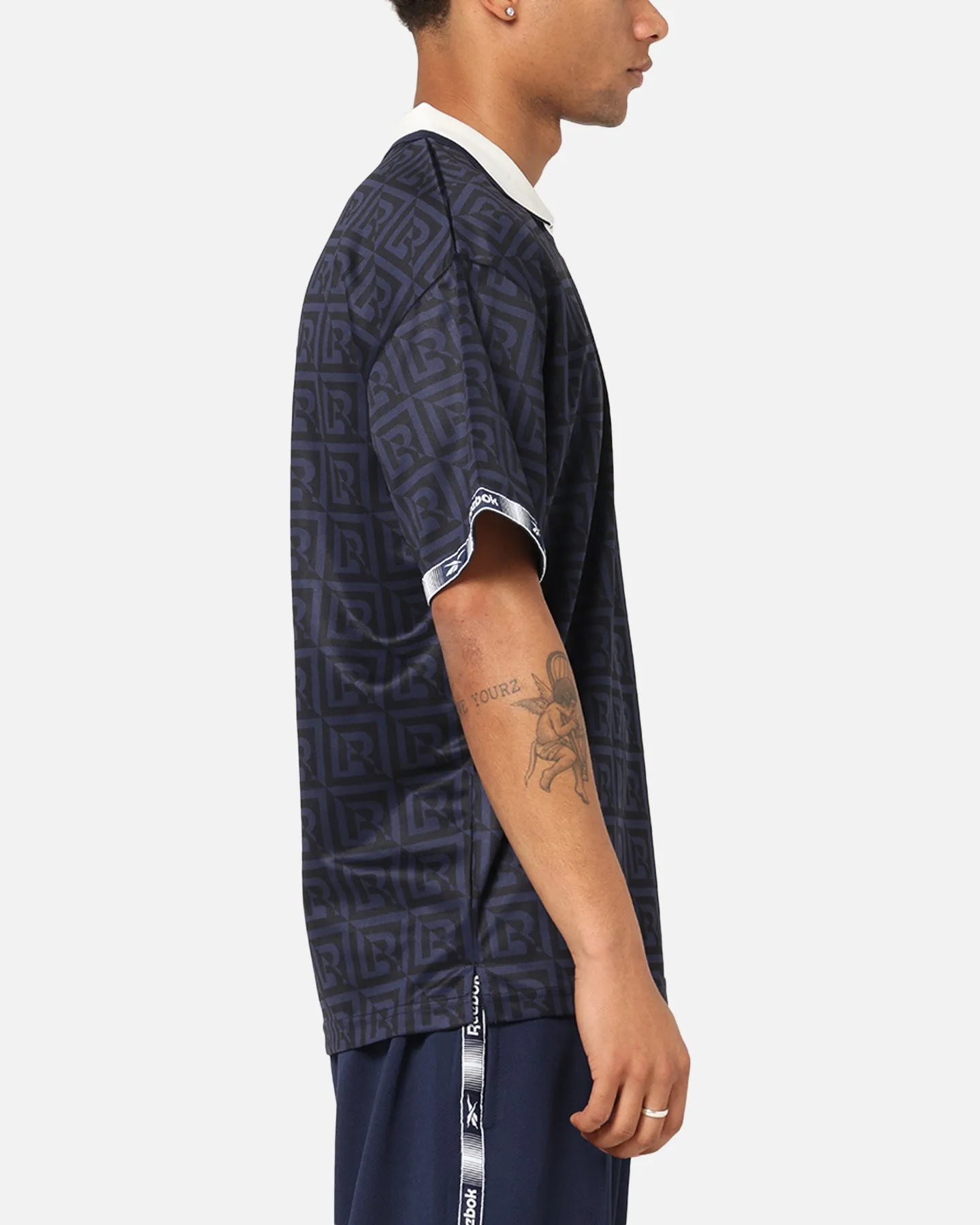 Reebok Monogram Football Polo T-Shirt Navy sold by Culture Kings product image thumbnail 4