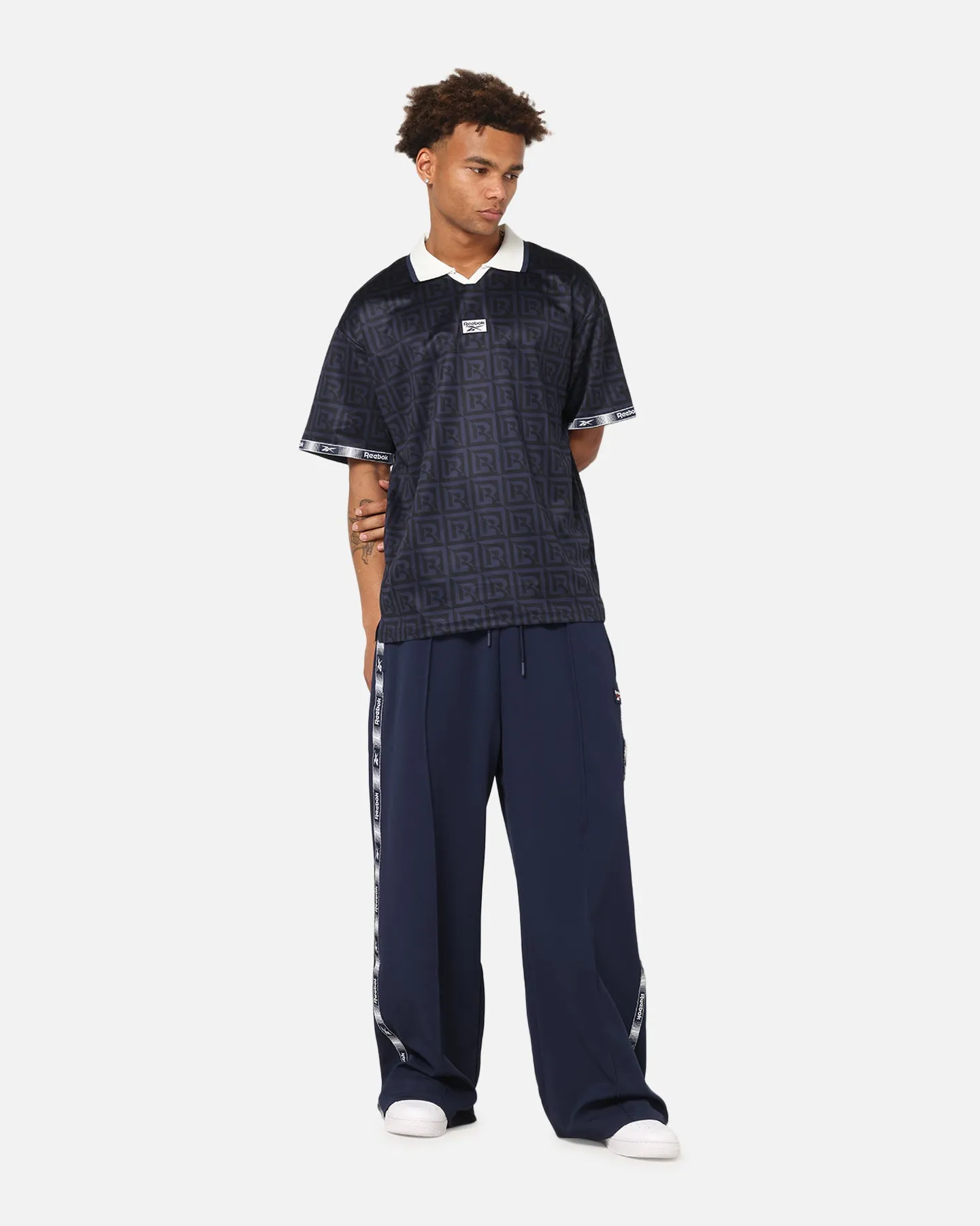 Reebok Monogram Football Polo T-Shirt Navy sold by Culture Kings product image thumbnail 2