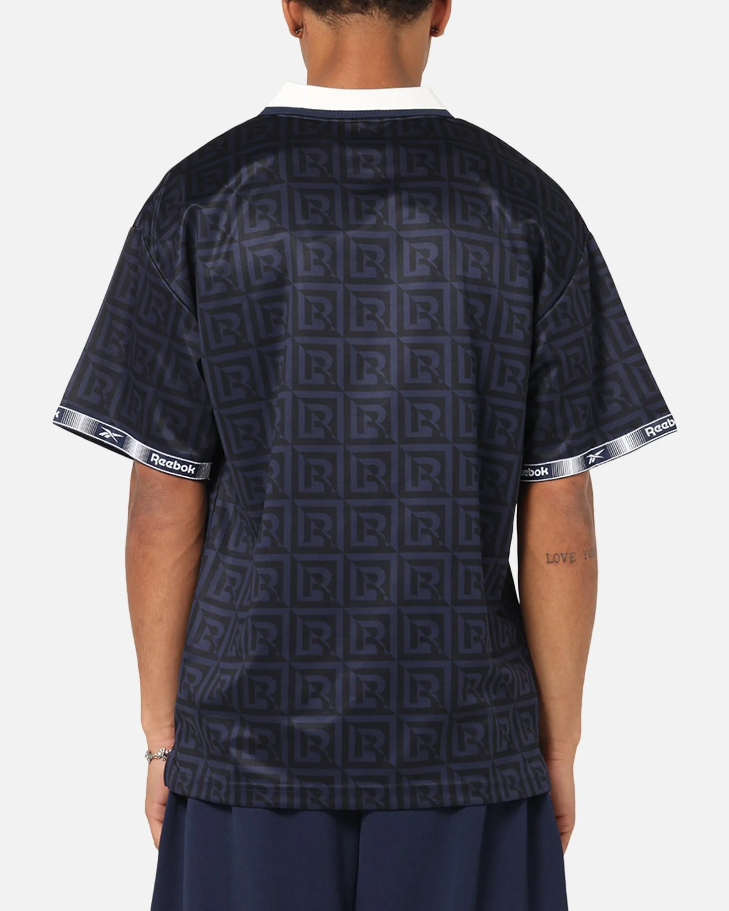 Reebok Monogram Football Polo T-Shirt Navy sold by Culture Kings product image thumbnail 3