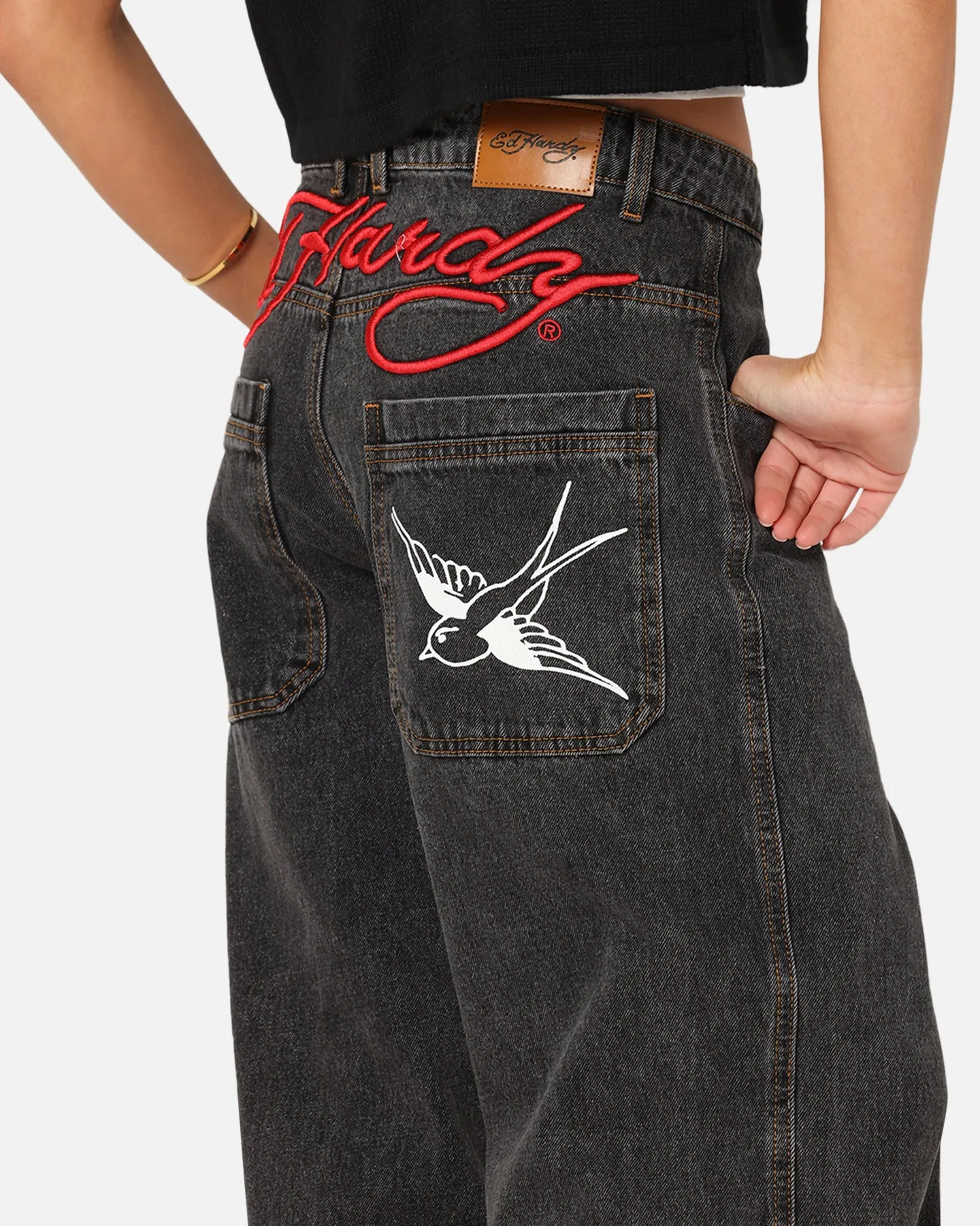 Ed Hardy Wide Leg Jeans Black sold by Culture Kings product image thumbnail 4