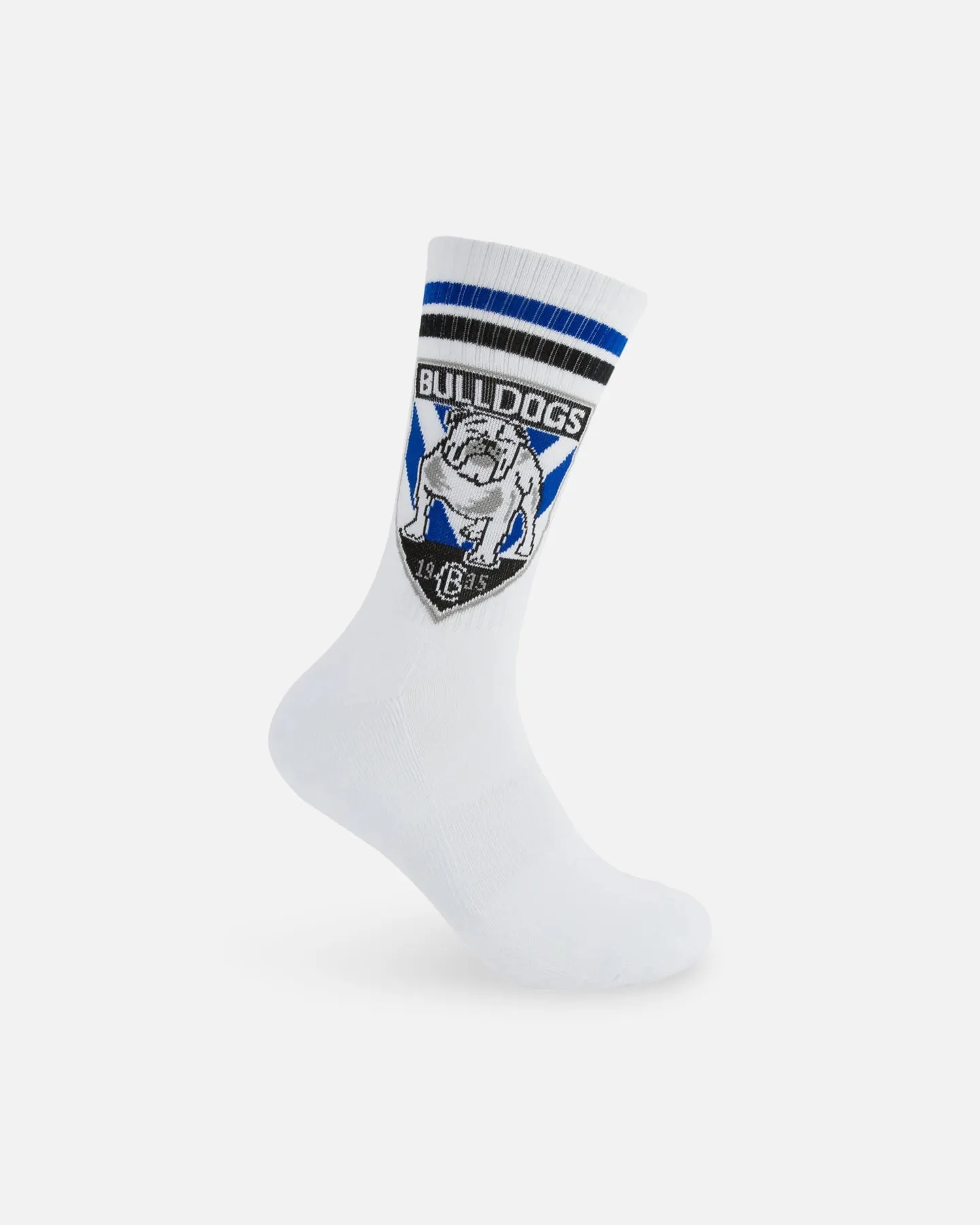 Foot-ies Canterbury-Bankstown Bulldogs Crew Socks 2 Pack Navy/White sold by Culture Kings product image thumbnail 3