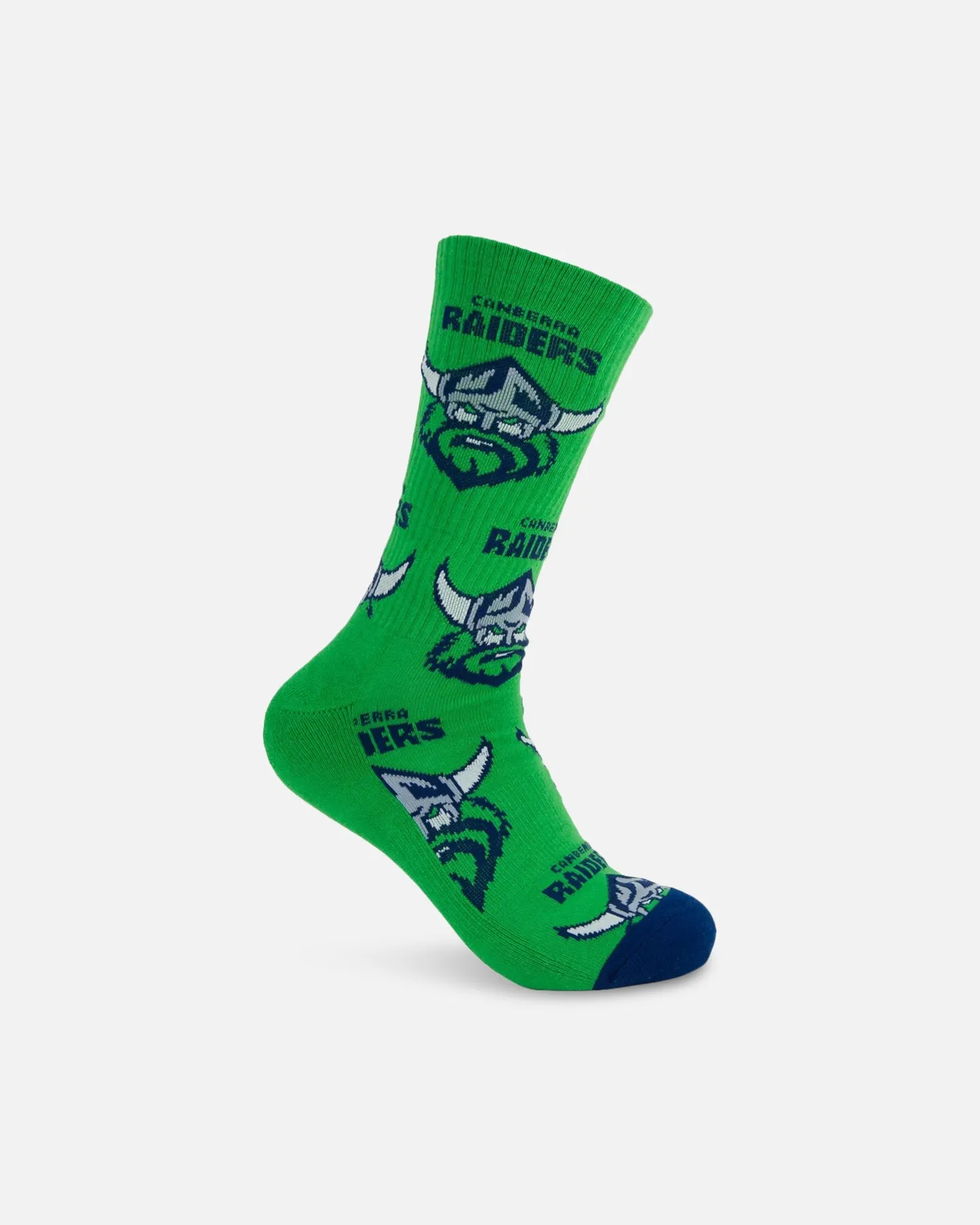 Foot-ies Canberra Raiders Crew Socks 2 Pack Green/White sold by Culture Kings product image thumbnail 3