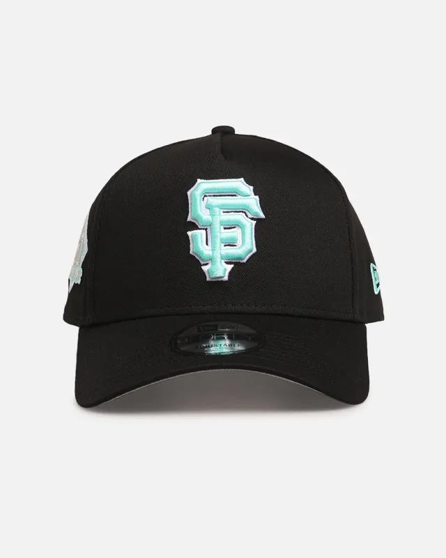 New Era San Francisco Giants 'Black Aqua' 9FORTY A-Frame Snapback Black/Aqua made by New Era