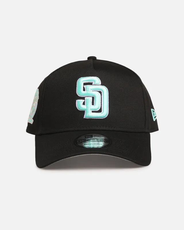 New Era San Diego Padres 'Black Aqua' 9FORTY A-Frame Snapback Black/Aqua made by New Era