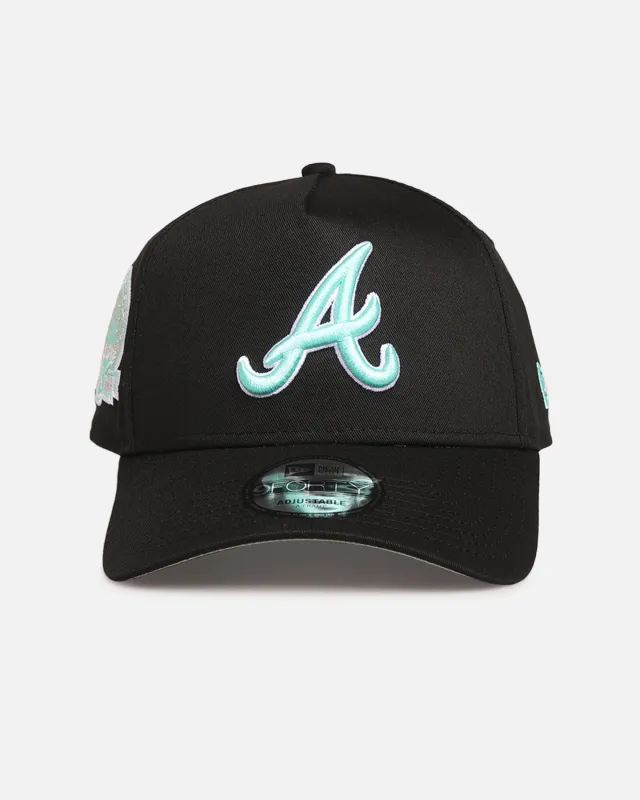 New Era Atlanta Braves 'Black Aqua' 9FORTY A-Frame Snapback Black/Aqua made by New Era