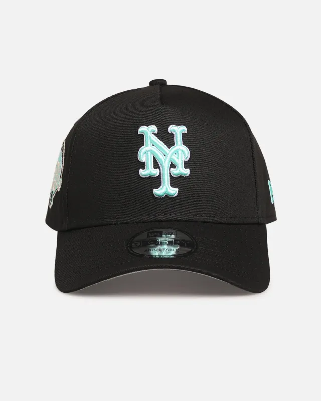 New Era New York Mets 'Black Aqua' 9FORTY A-Frame Snapback Black/Aqua made by New Era