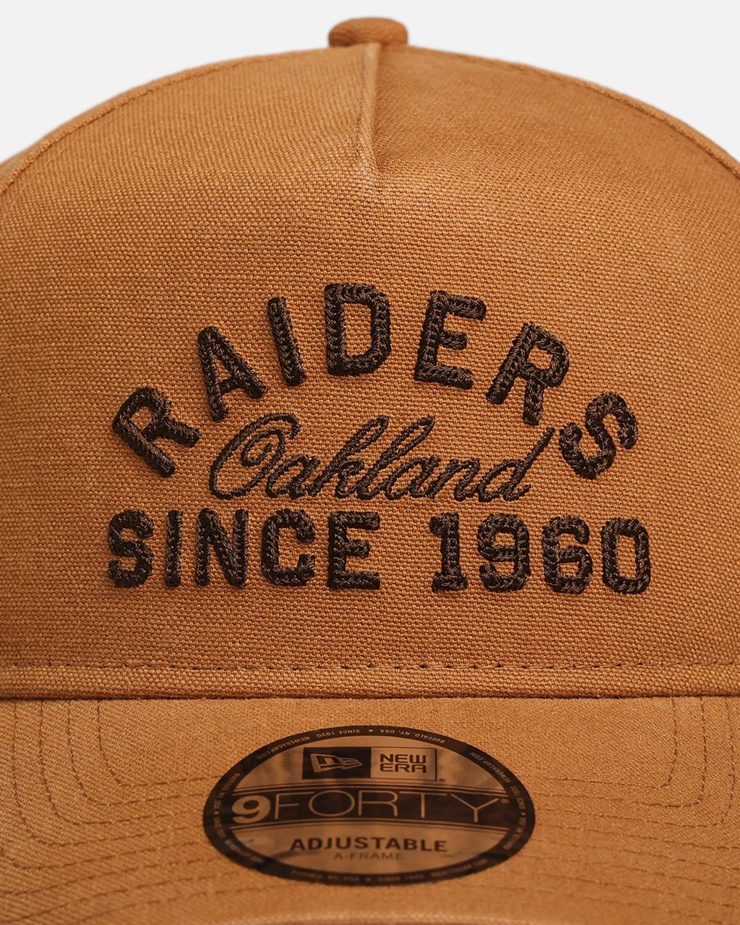 New Era Las Vegas Raiders 'Washed Canvas' 9FORTY A-Frame Snapback Walnut sold by Culture Kings product image thumbnail 5