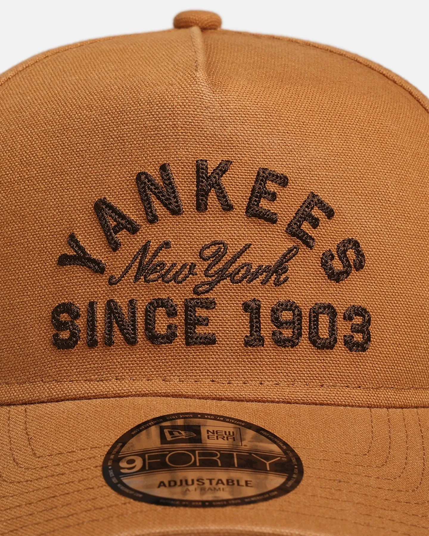 New Era New York Yankees 'Washed Canvas' 9FORTY A-Frame Snapback Walnut sold by Culture Kings product image thumbnail 5