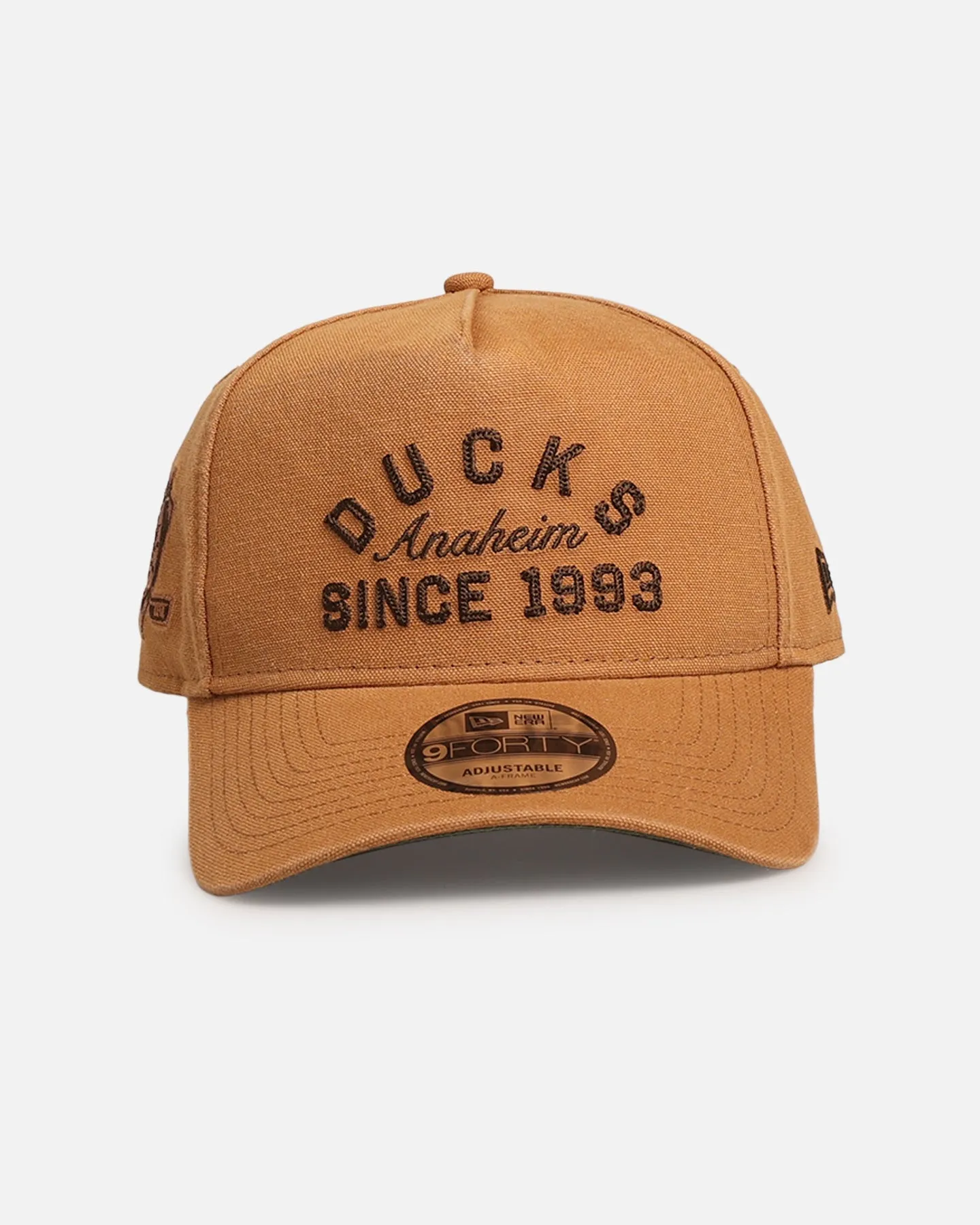New Era Anaheim Ducks 'Washed Canvas' 9FORTY A-Frame Snapback Walnut sold by Culture Kings