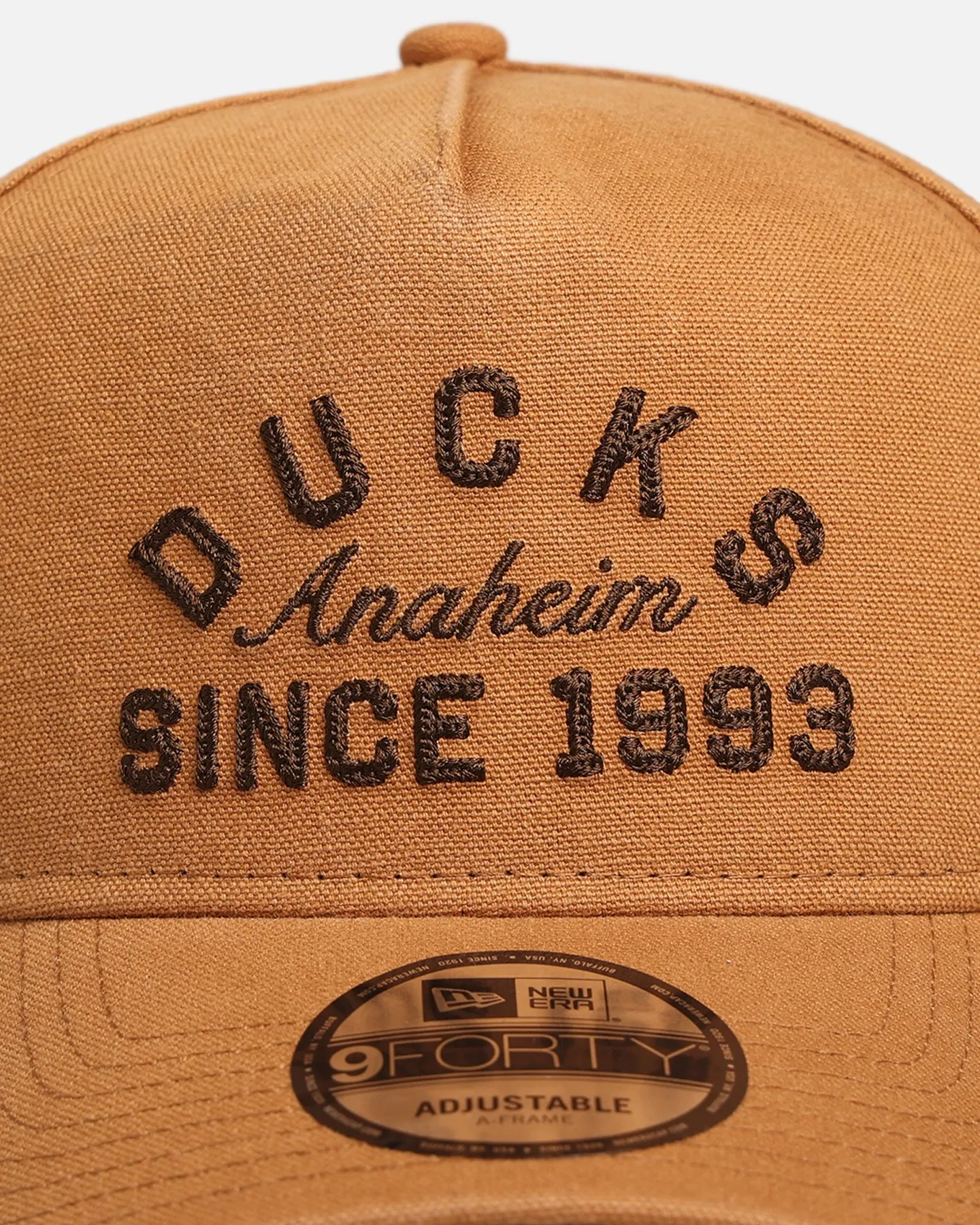 New Era Anaheim Ducks 'Washed Canvas' 9FORTY A-Frame Snapback Walnut sold by Culture Kings product image thumbnail 5