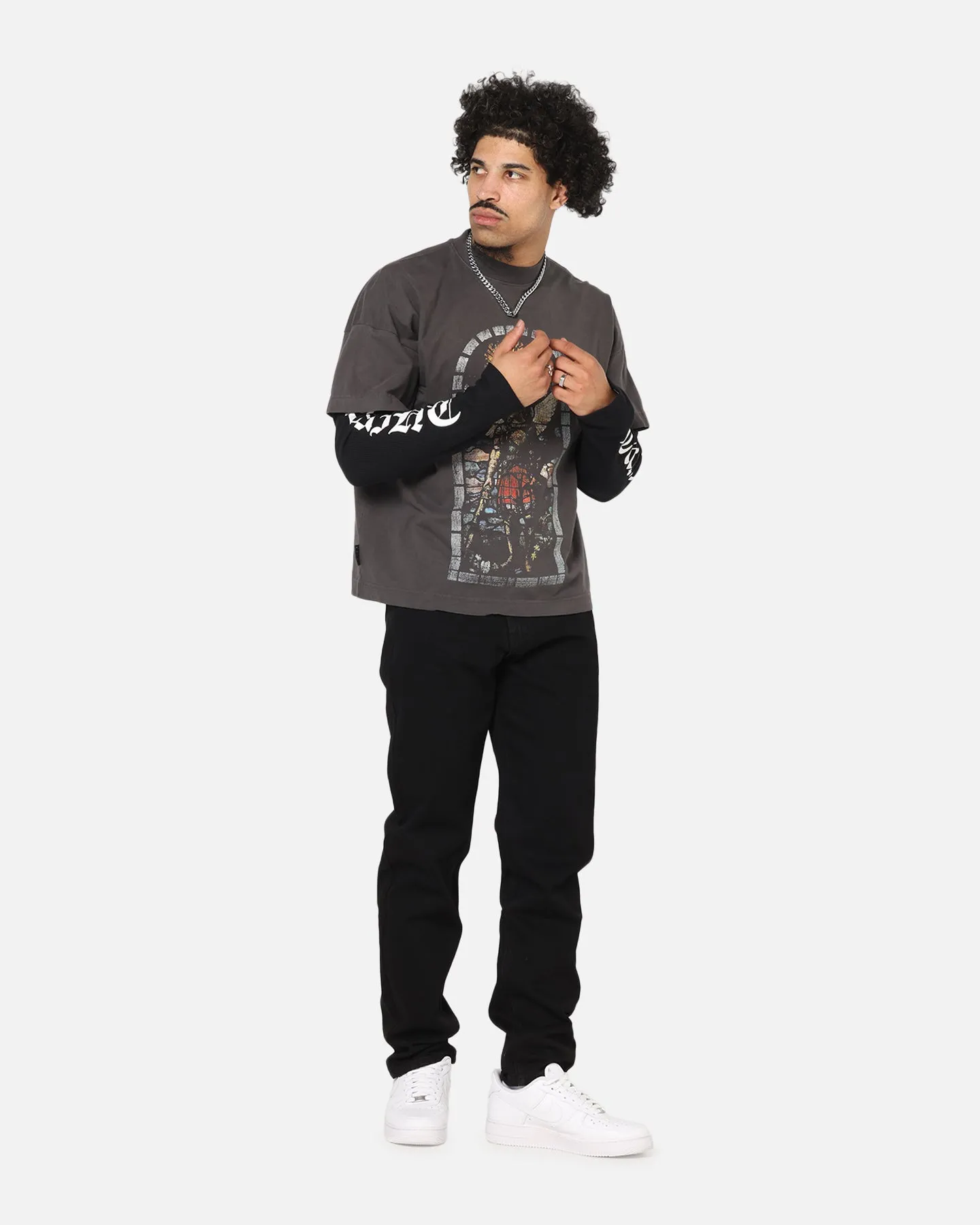 Saint Morta Kingdomcome Long Sleeve T-Shirt Washed Charcoal sold by Culture Kings product image thumbnail 2