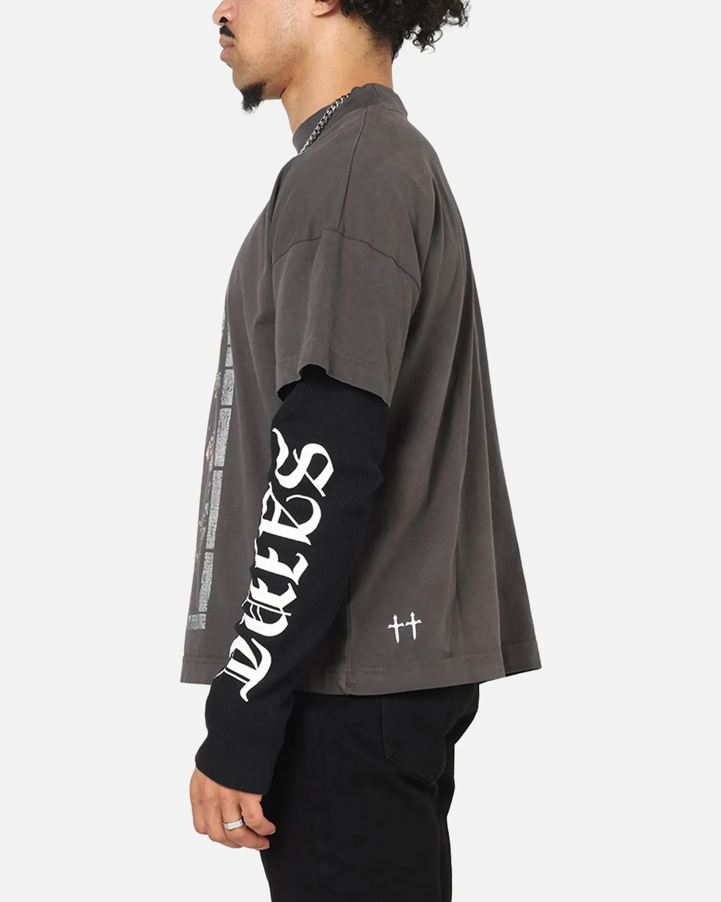 Saint Morta Kingdomcome Long Sleeve T-Shirt Washed Charcoal sold by Culture Kings product image thumbnail 5