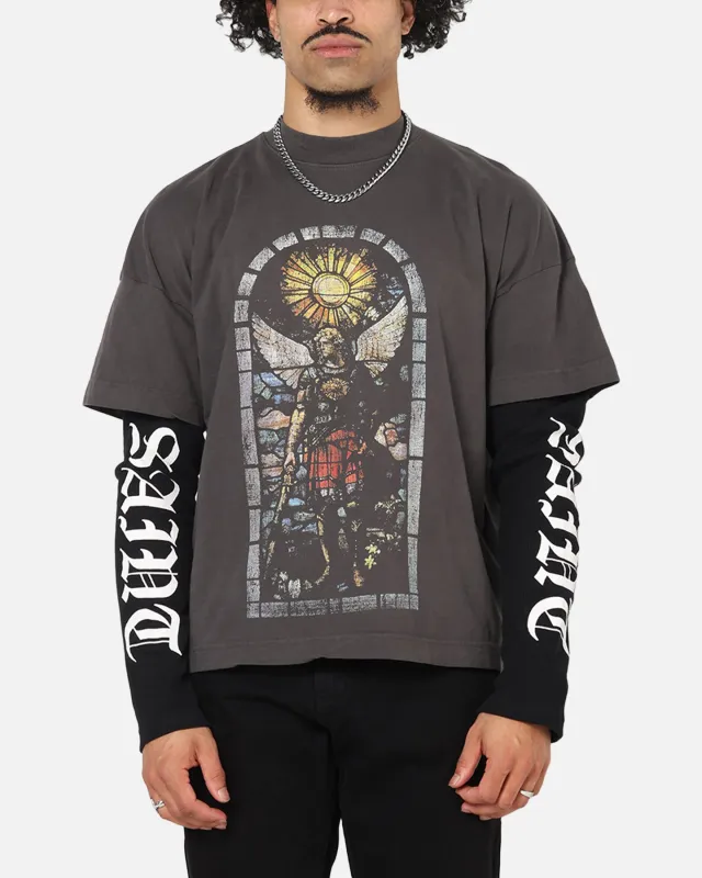 Saint Morta Kingdomcome Long Sleeve T-Shirt Washed Charcoal sold by Culture Kings